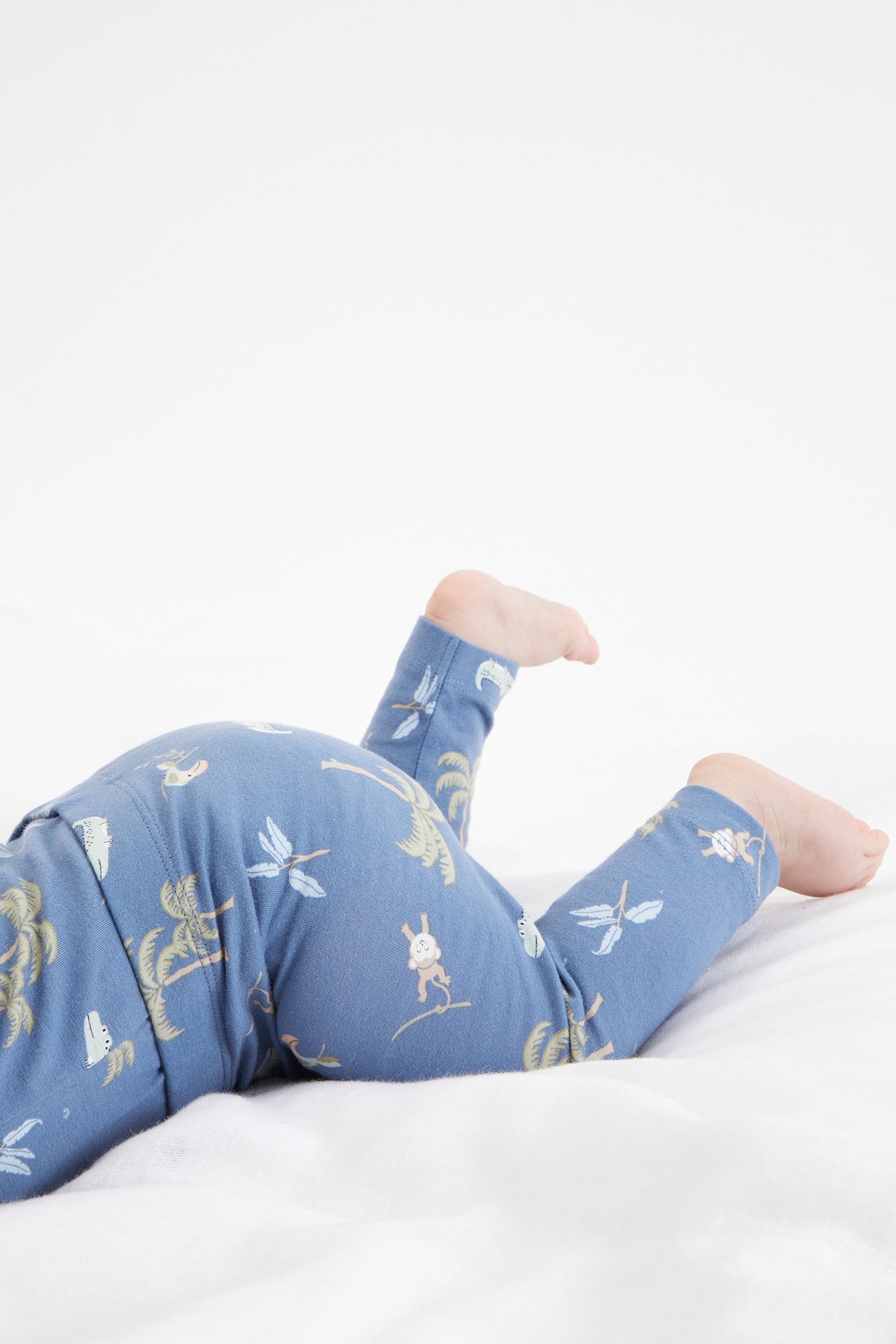 Legginsy we wzory, dla niemowląt - Niebieski - 2