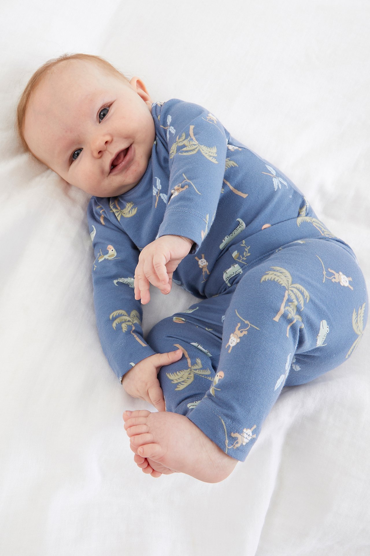 Legginsy we wzory, dla niemowląt - Niebieski - 1