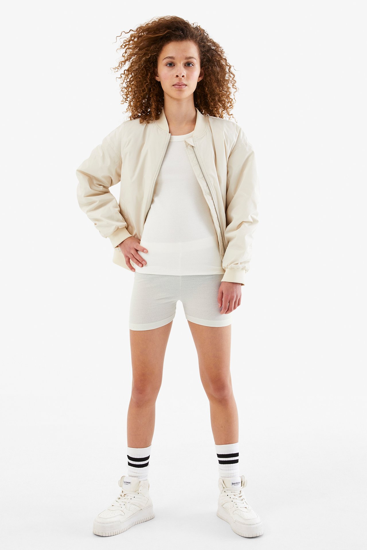Prążkowane kolarki - Offwhite - 3