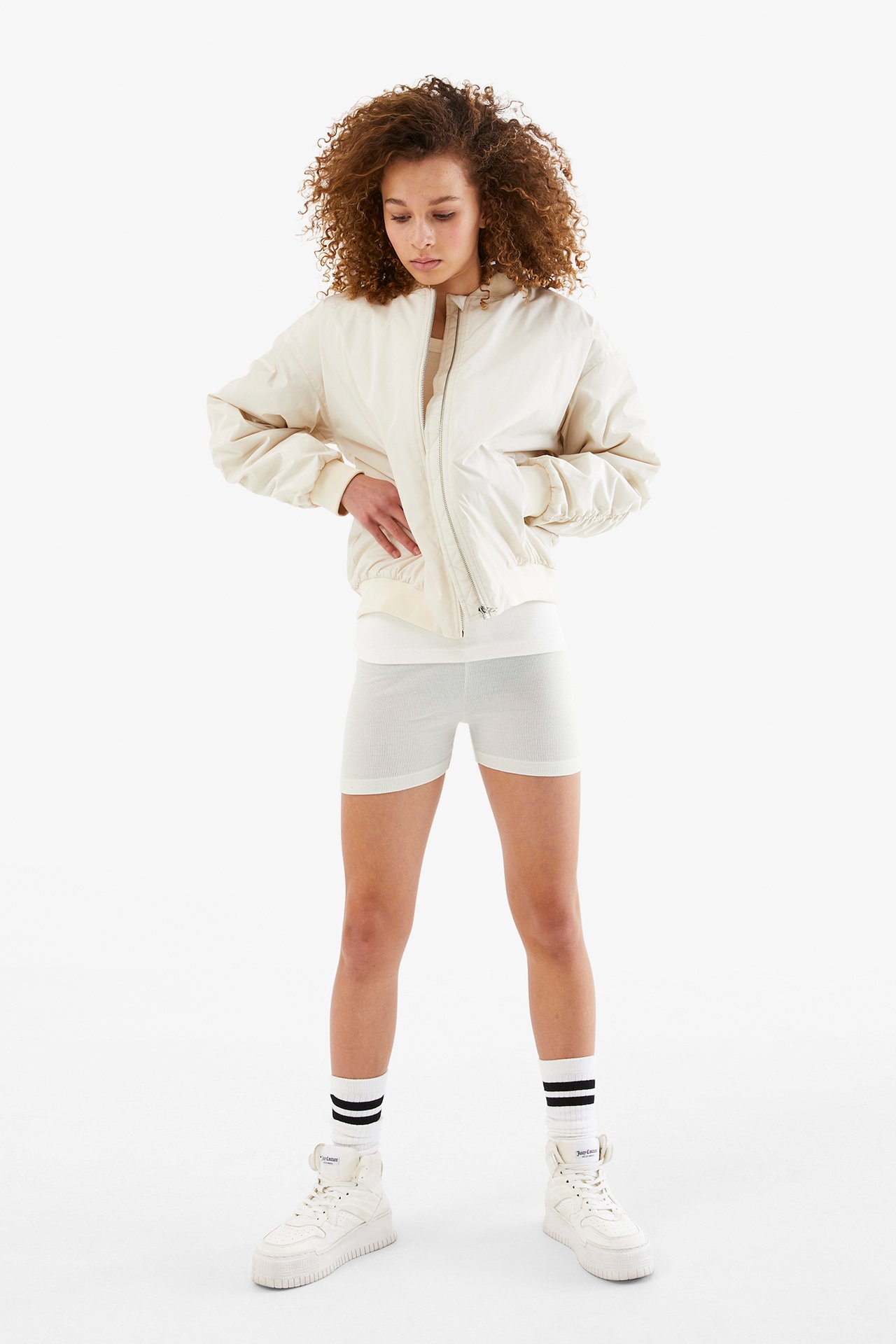Prążkowane kolarki - Offwhite - 1