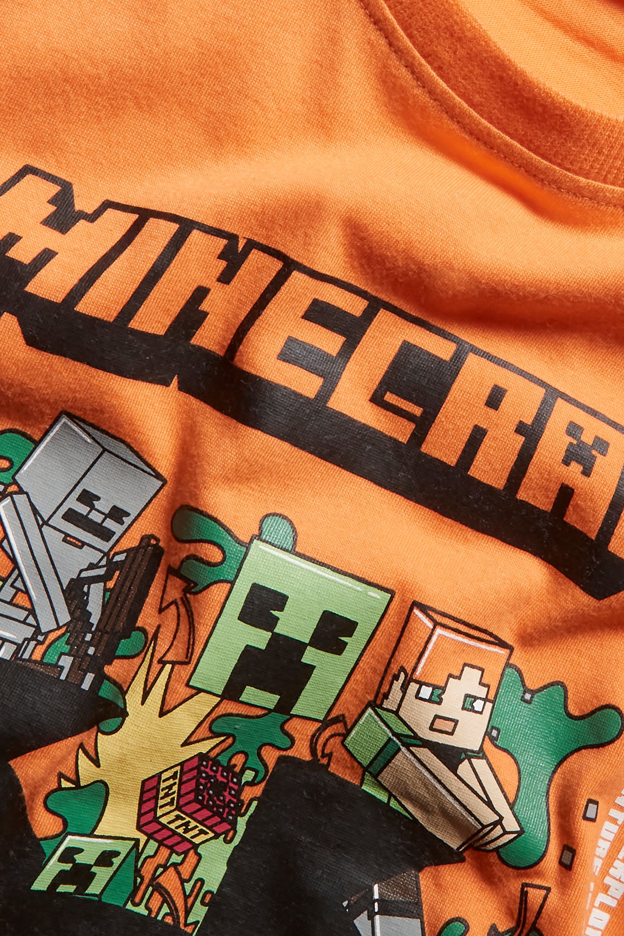 T-skjorte Minecraft Oransje - null - 1