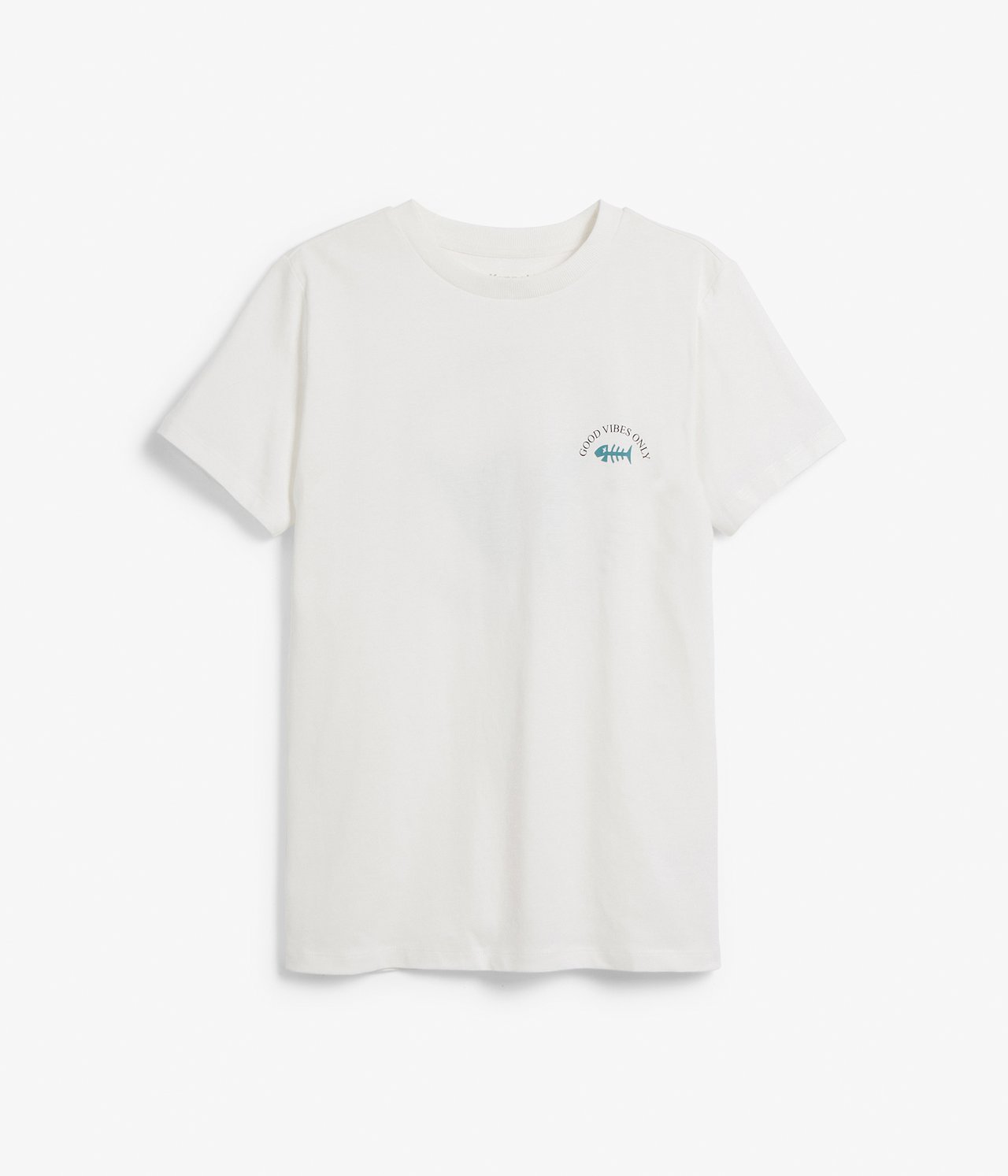 T-shirt z nadrukiem na plecach - Offwhite - 6