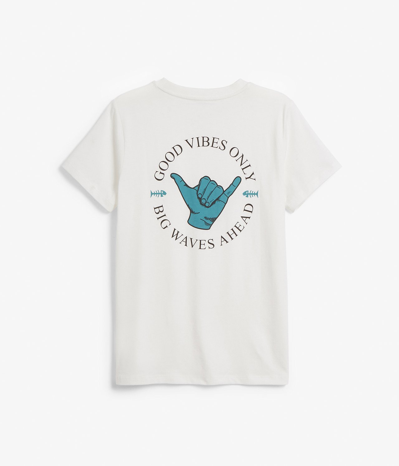 T-shirt z nadrukiem na plecach - Offwhite - 7