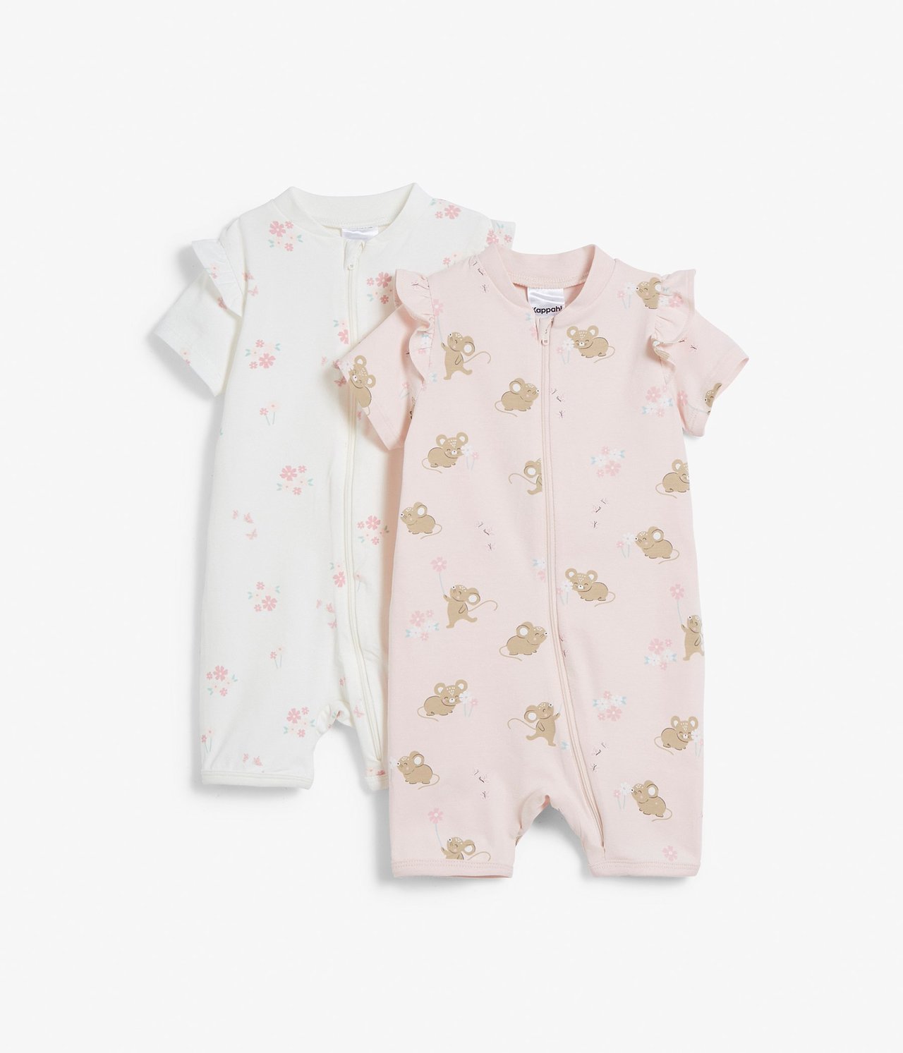 2 kpl:n pakkaus vauvojen pyjamoita Pinkki - null - 1