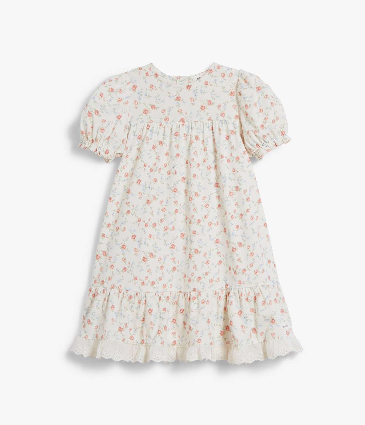 Blommig klänning - Offwhite - 2