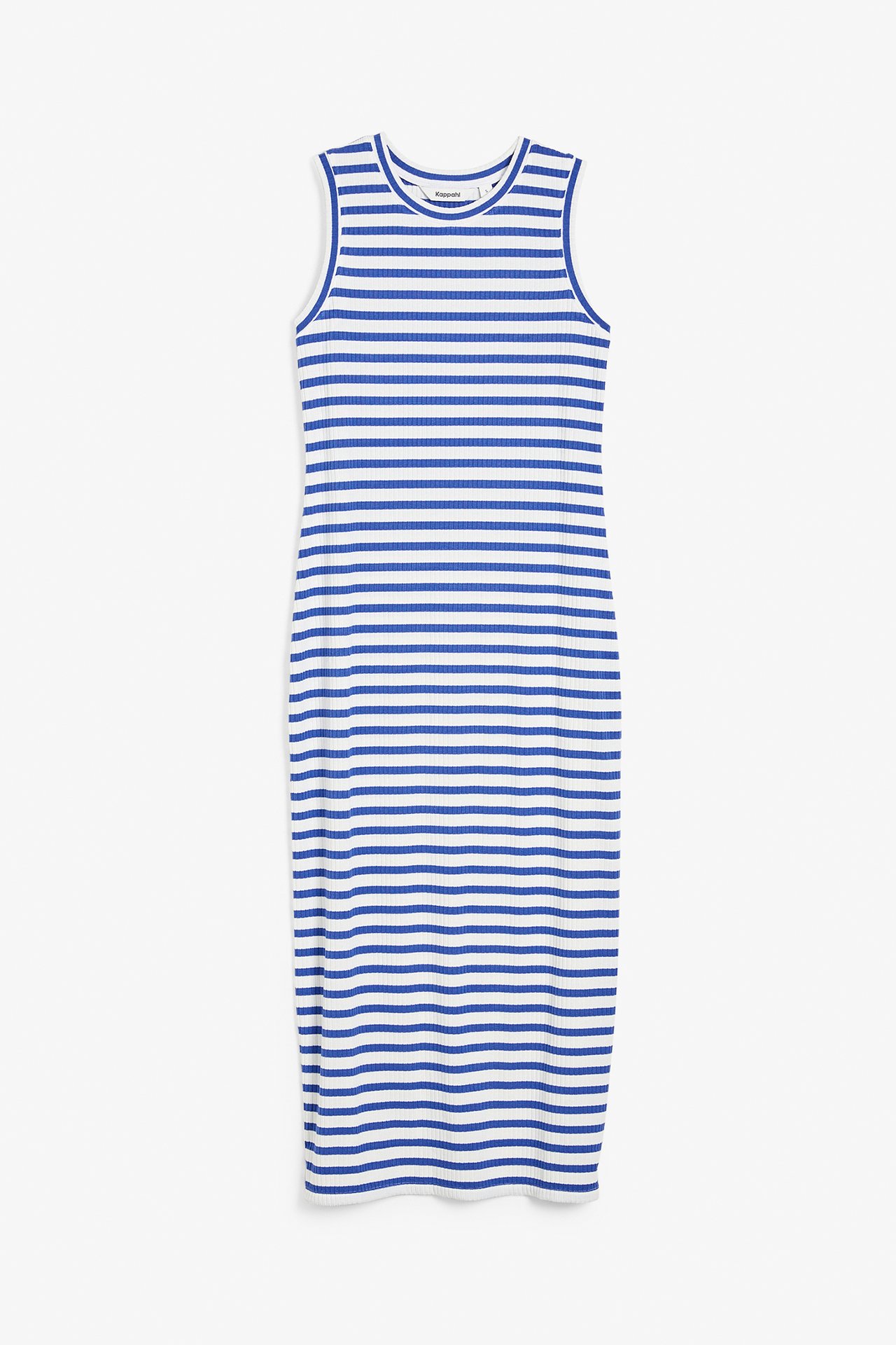 Ribbestrikket kjole Blå - null - 7