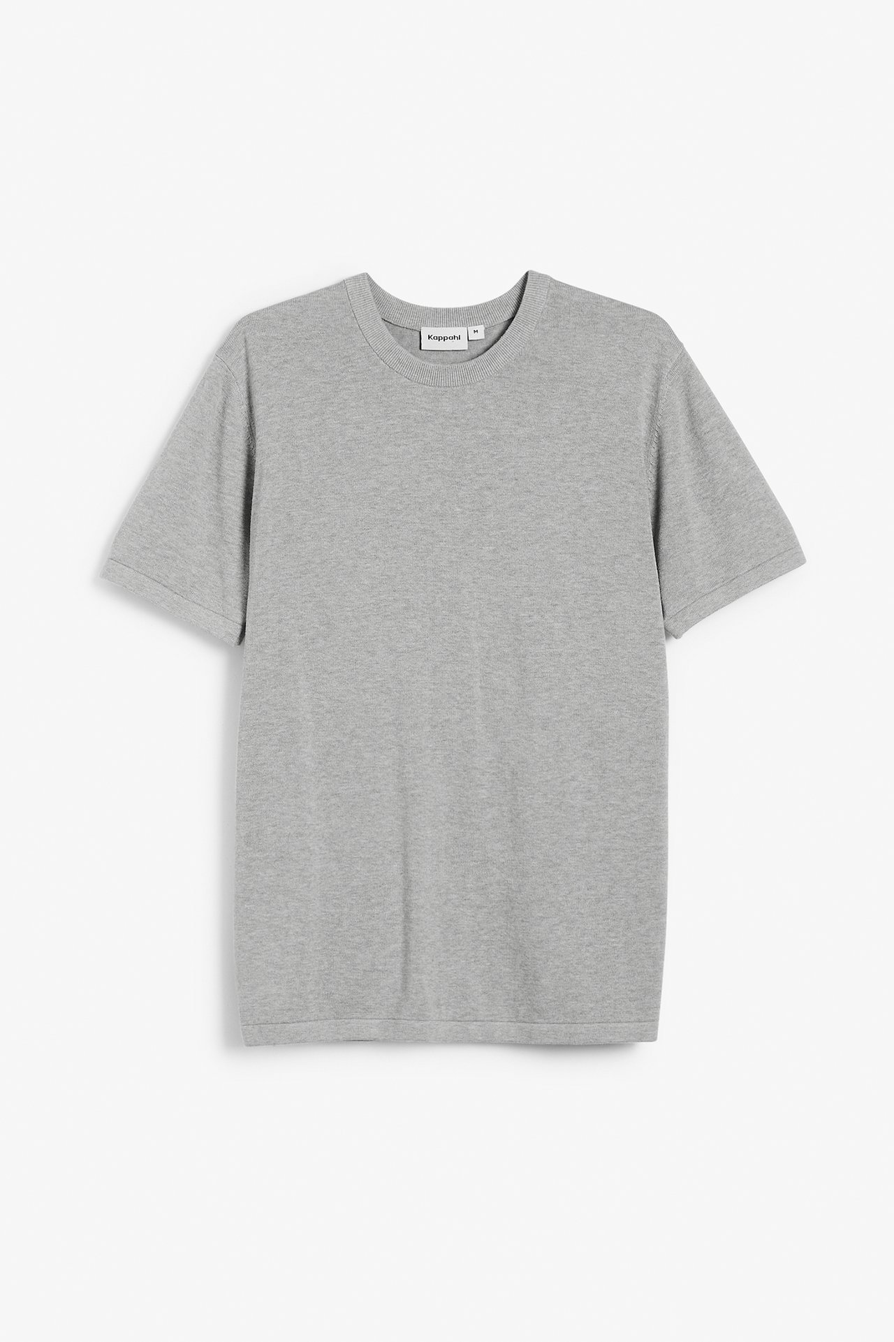 Finstickad t-shirt - Ljusgrå - 5