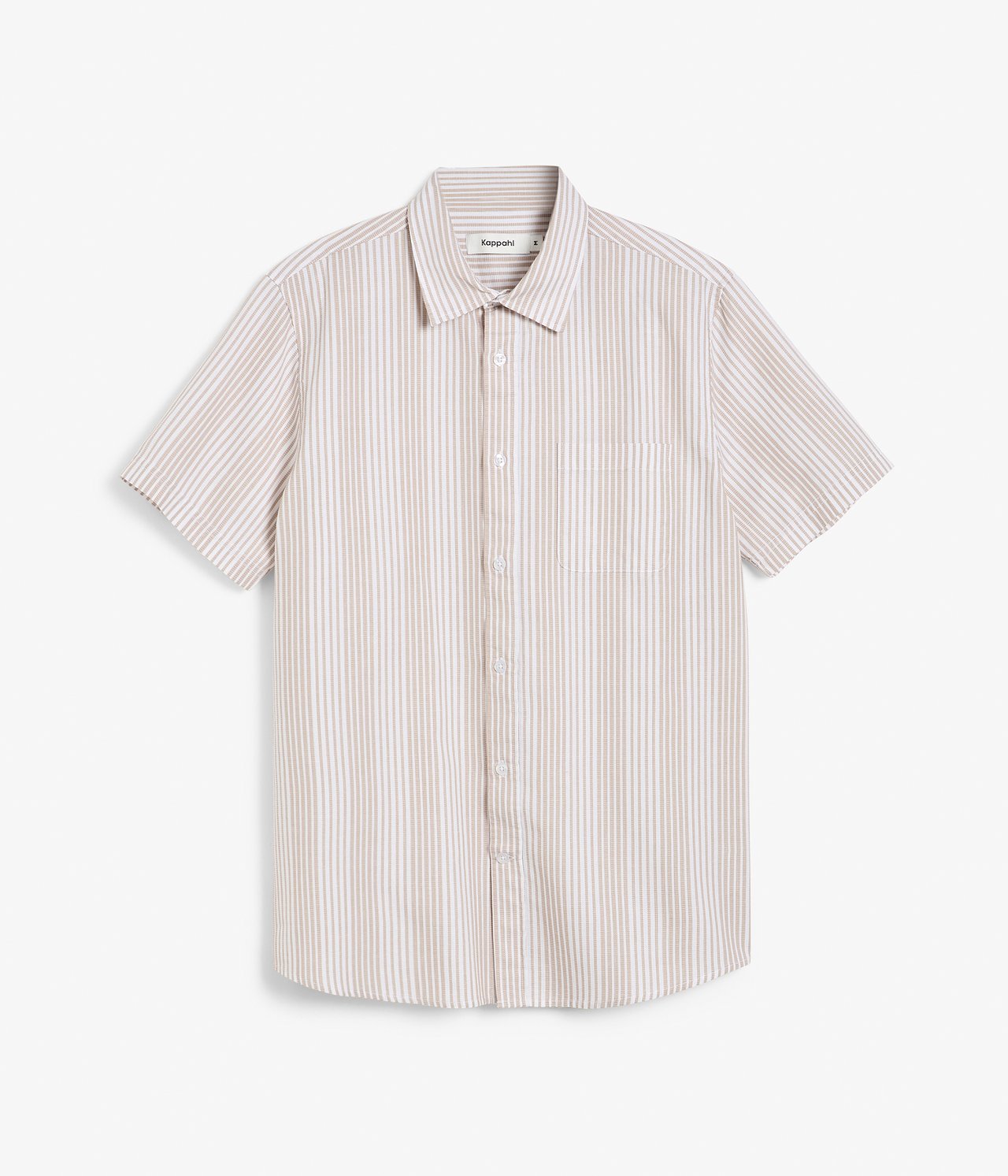 Kortärmad skjorta regular fit - Beige - 6