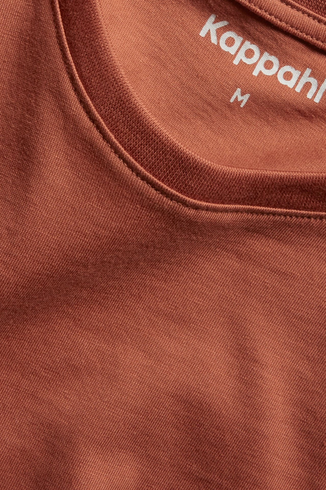 T-skjorte med rund hals - Mørk oransje - 4
