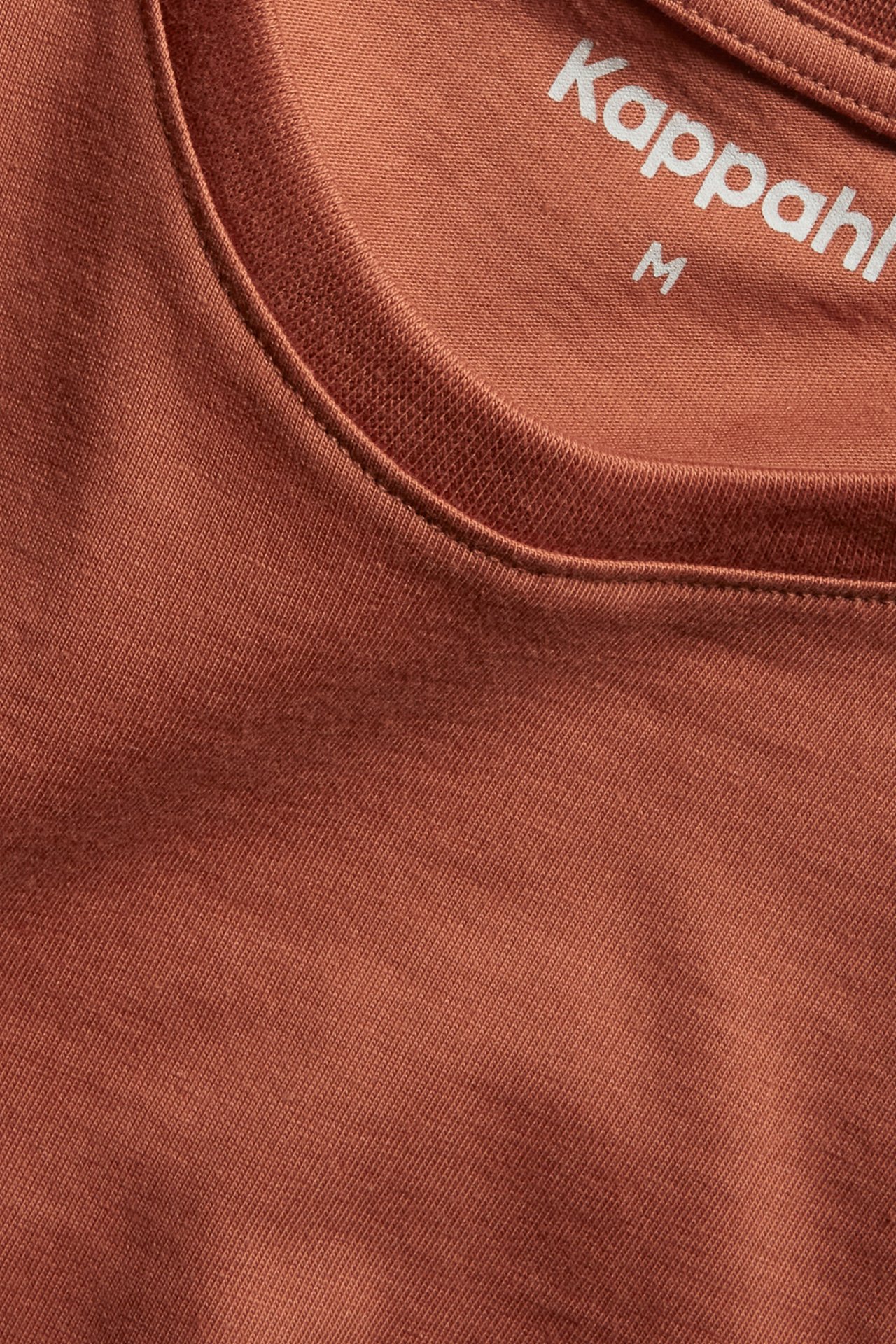 T-shirt z okrągłym dekoltem - Ciemnopomarańczowy - 4