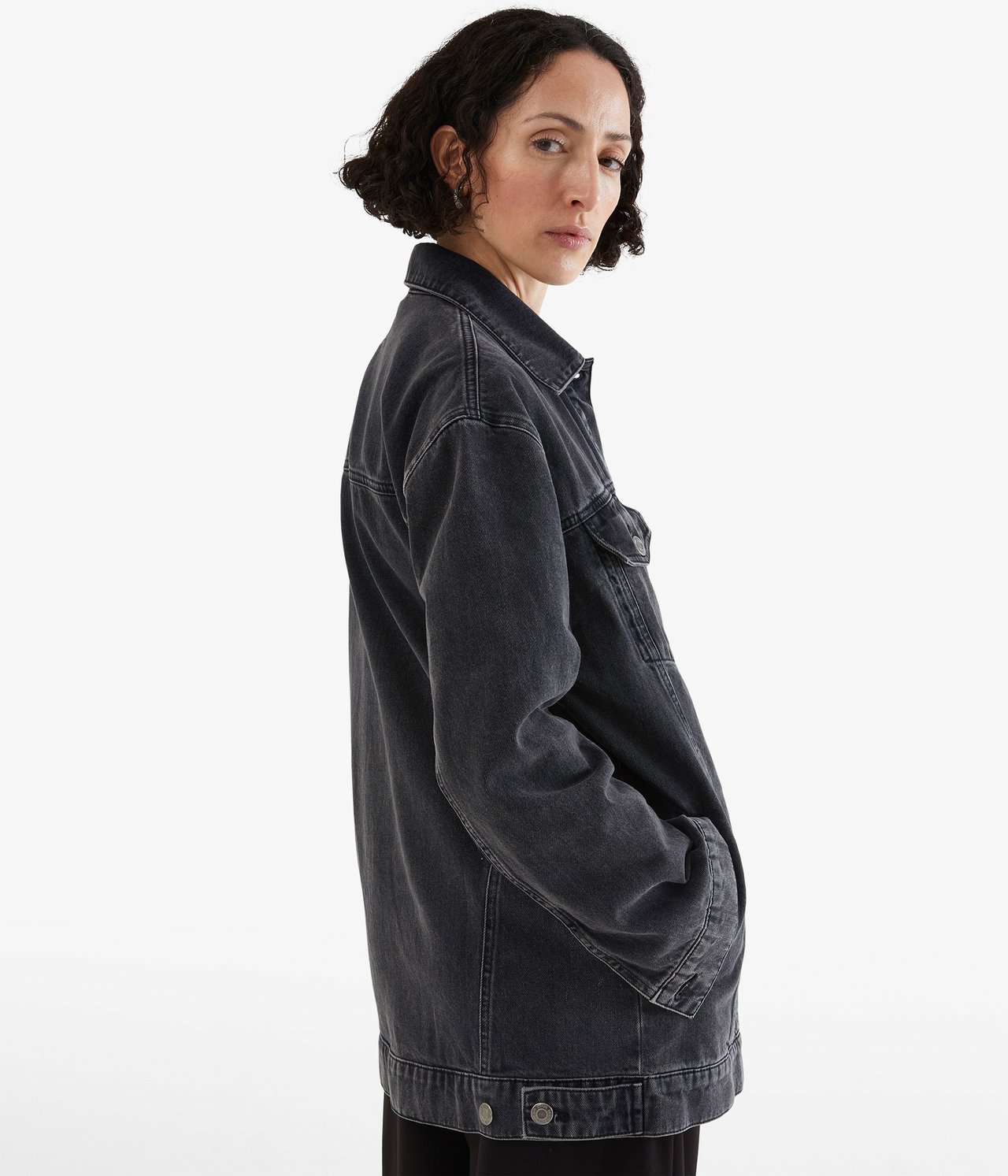 Farkkupusero - Pesty musta denim - 5