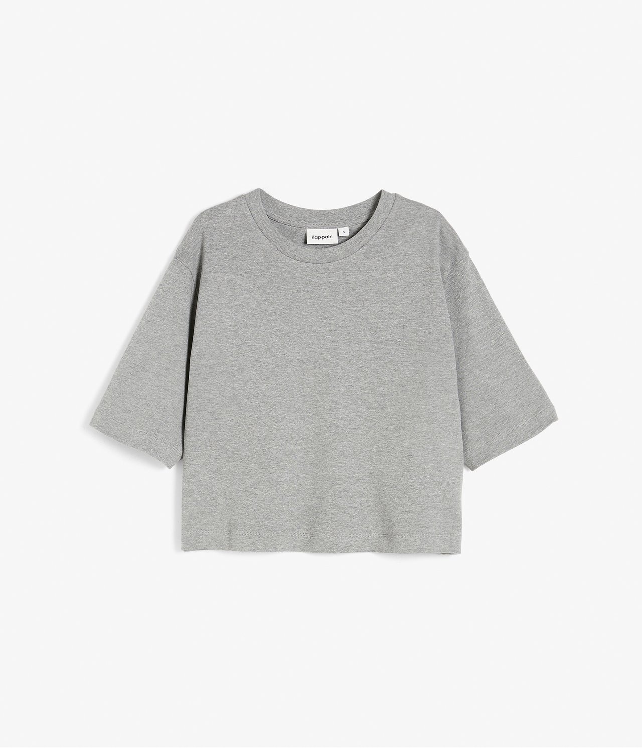 Croppad t-shirt - Ljusgrå - 6