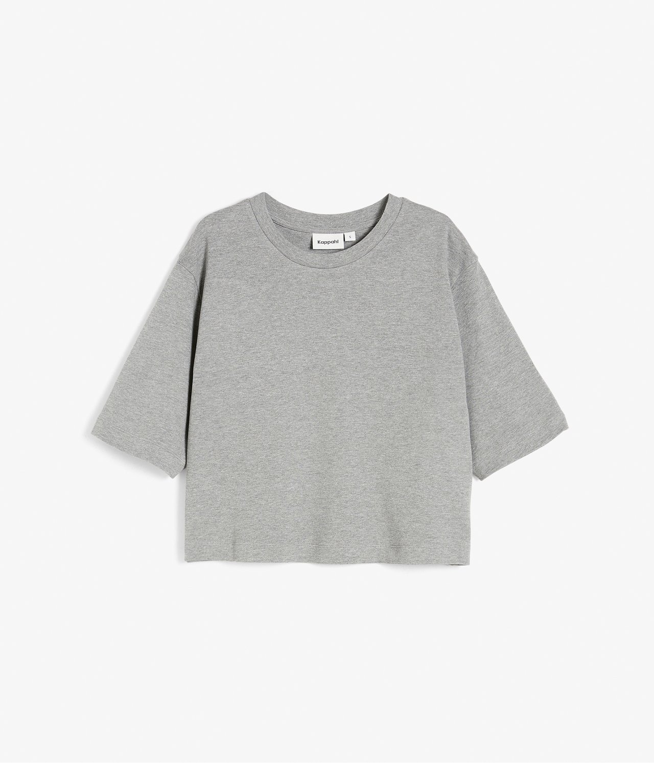 Krótki t-shirt - Jasnoszary - 6