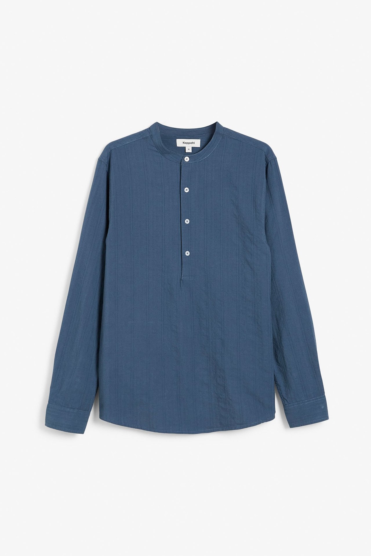 Skjorta med murarkrage Mörkblå - null - 2