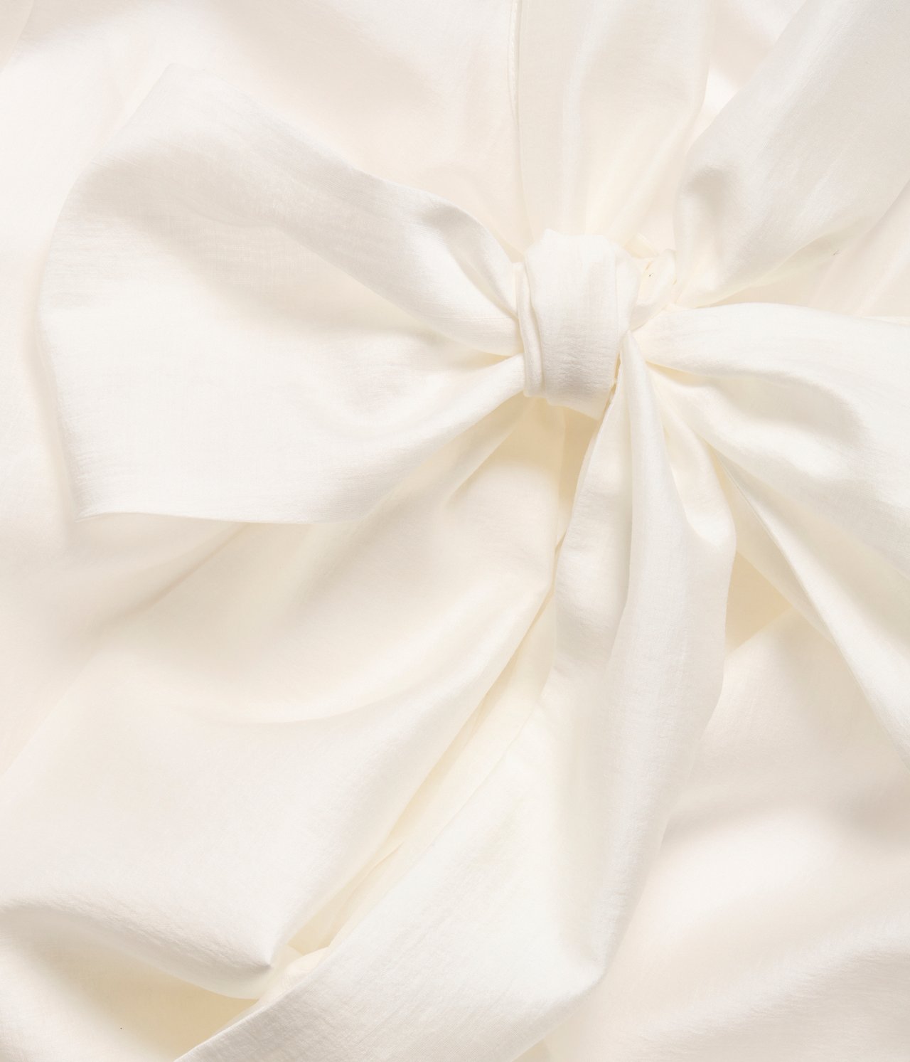Bluse med stor sløyfe - Offwhite - 5