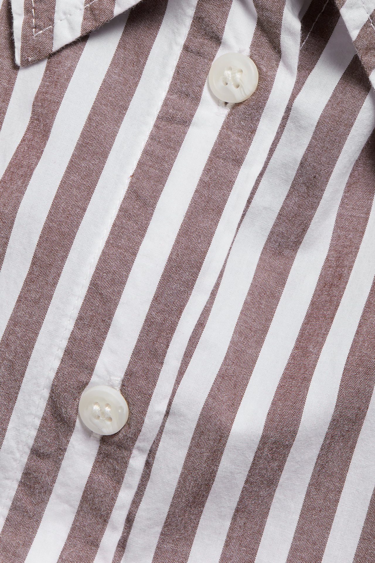 Oversize skjorta - Brun - 5