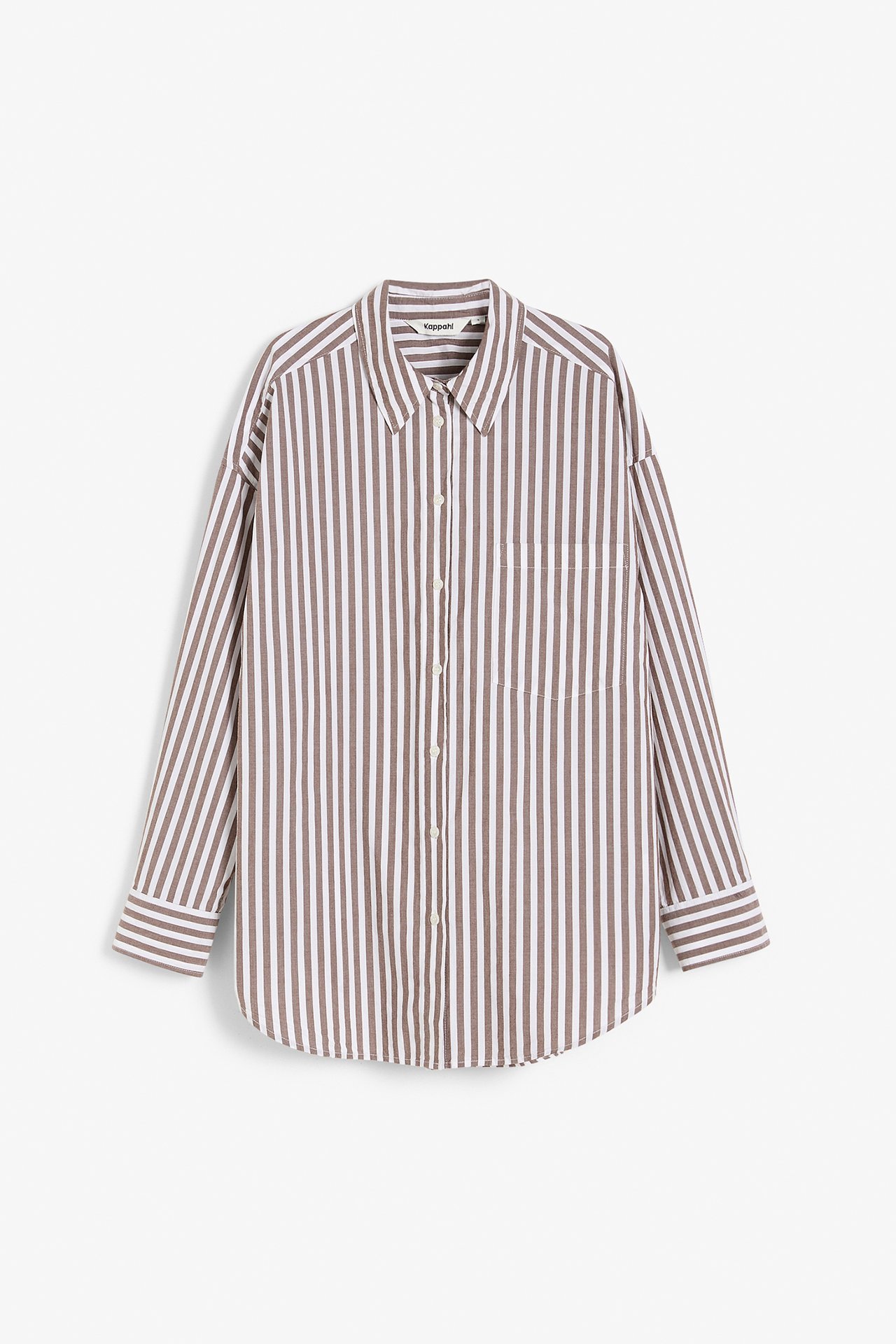 Oversize skjorta - Brun - 6