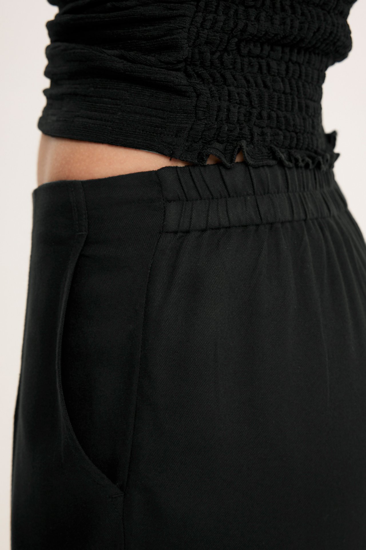 Szerokie spodnie - Czarne - 174cm / Storlek: S - 3