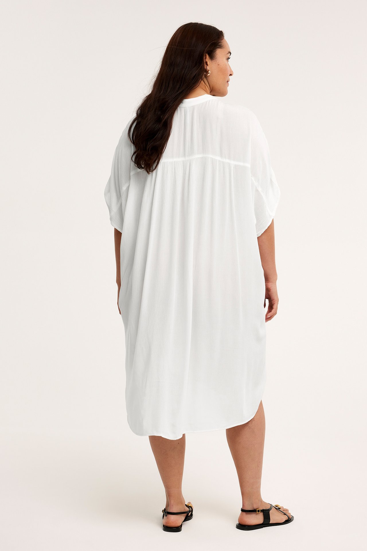 Rynkete bluse Offwhite - null - 2
