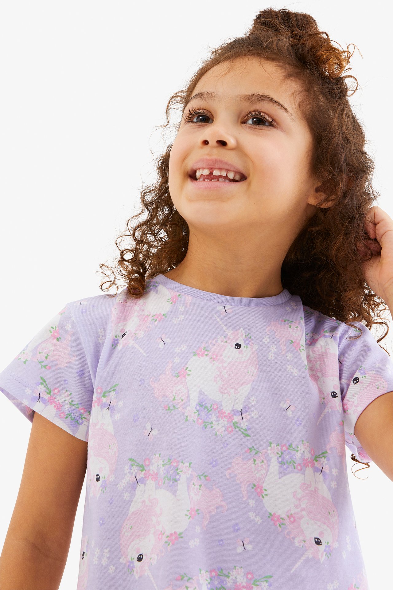 Mönstrad t-shirt - Violetti - 3