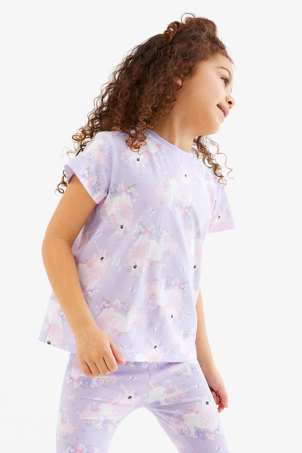 Mönstrad t-shirt - Violetti - 4