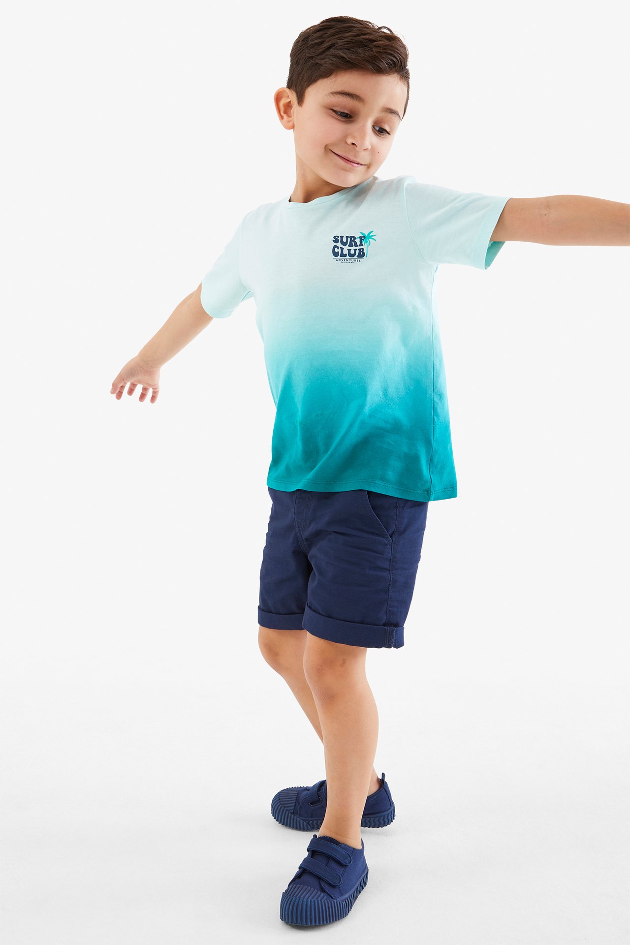 Kortärmad t-shirt - Turkos - 1