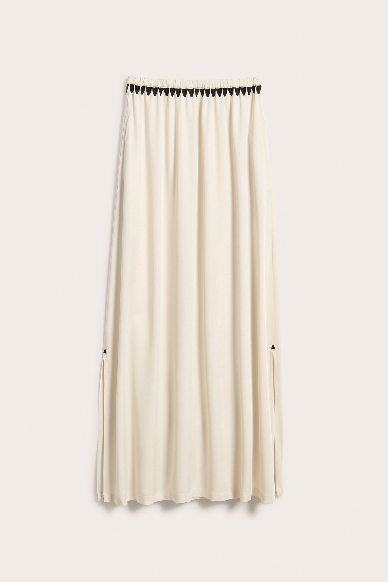 Skjørt med brodering - Lys beige - 6