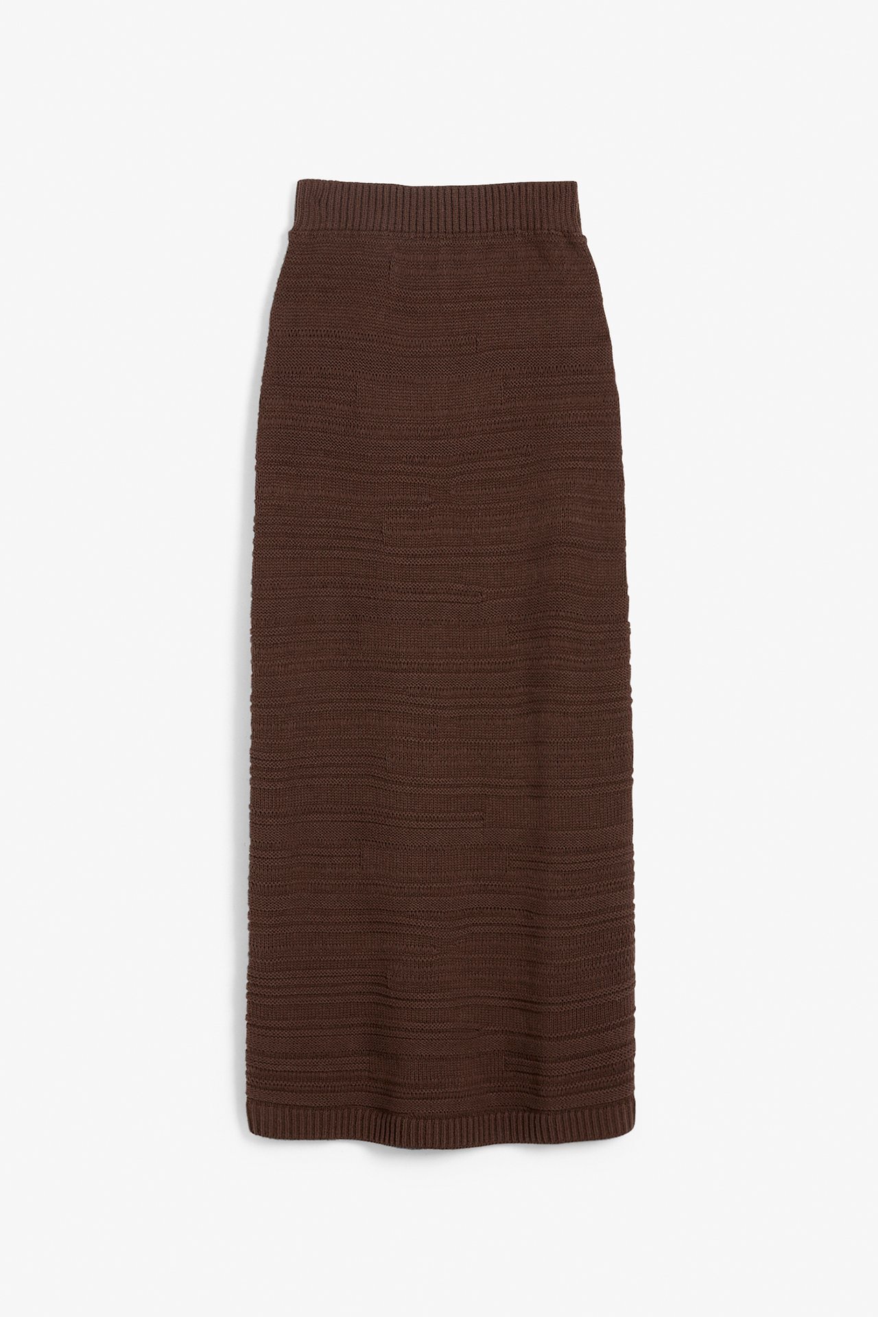 Stickad kjol Brun - null - 6