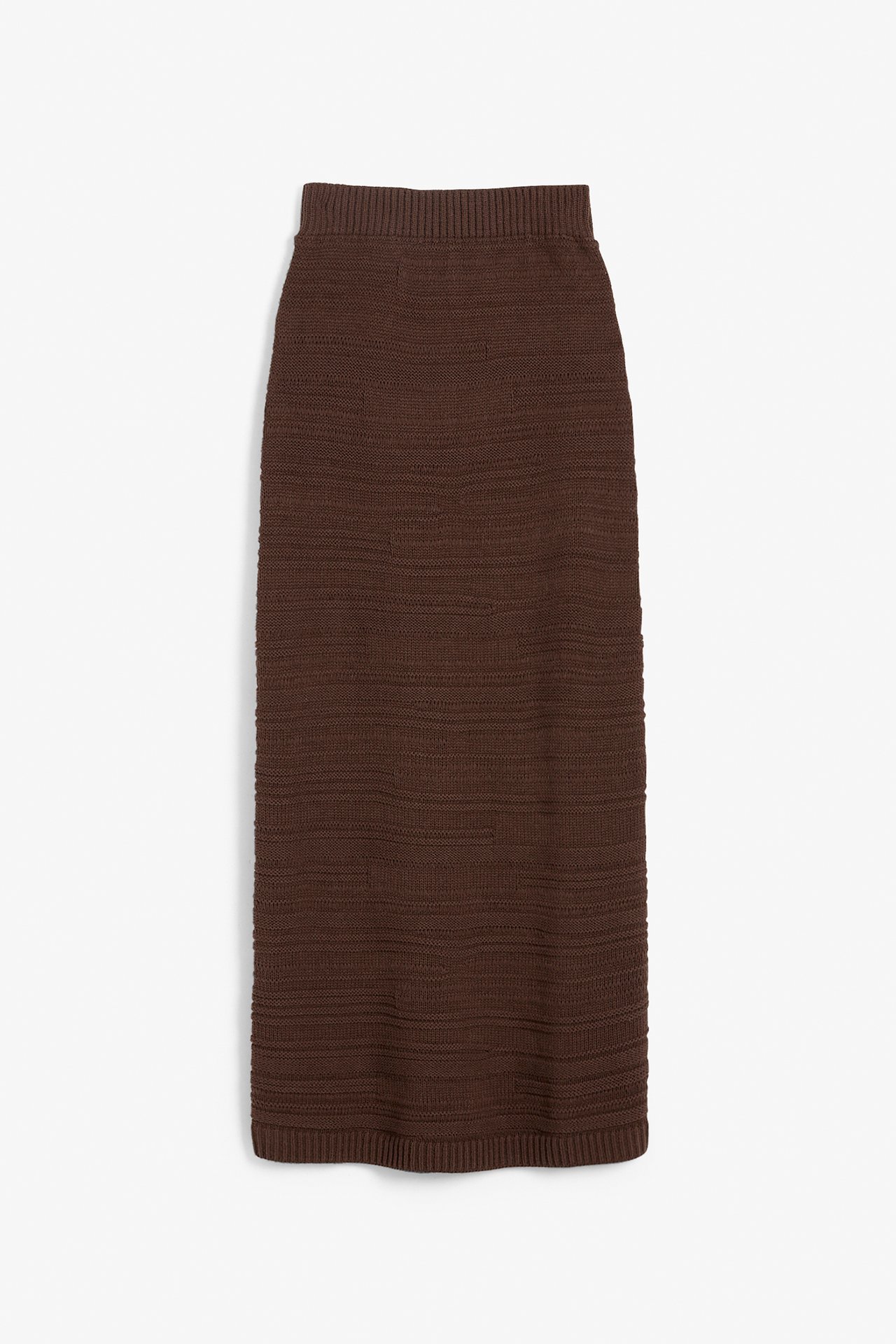 Stickad kjol - Brun - 7
