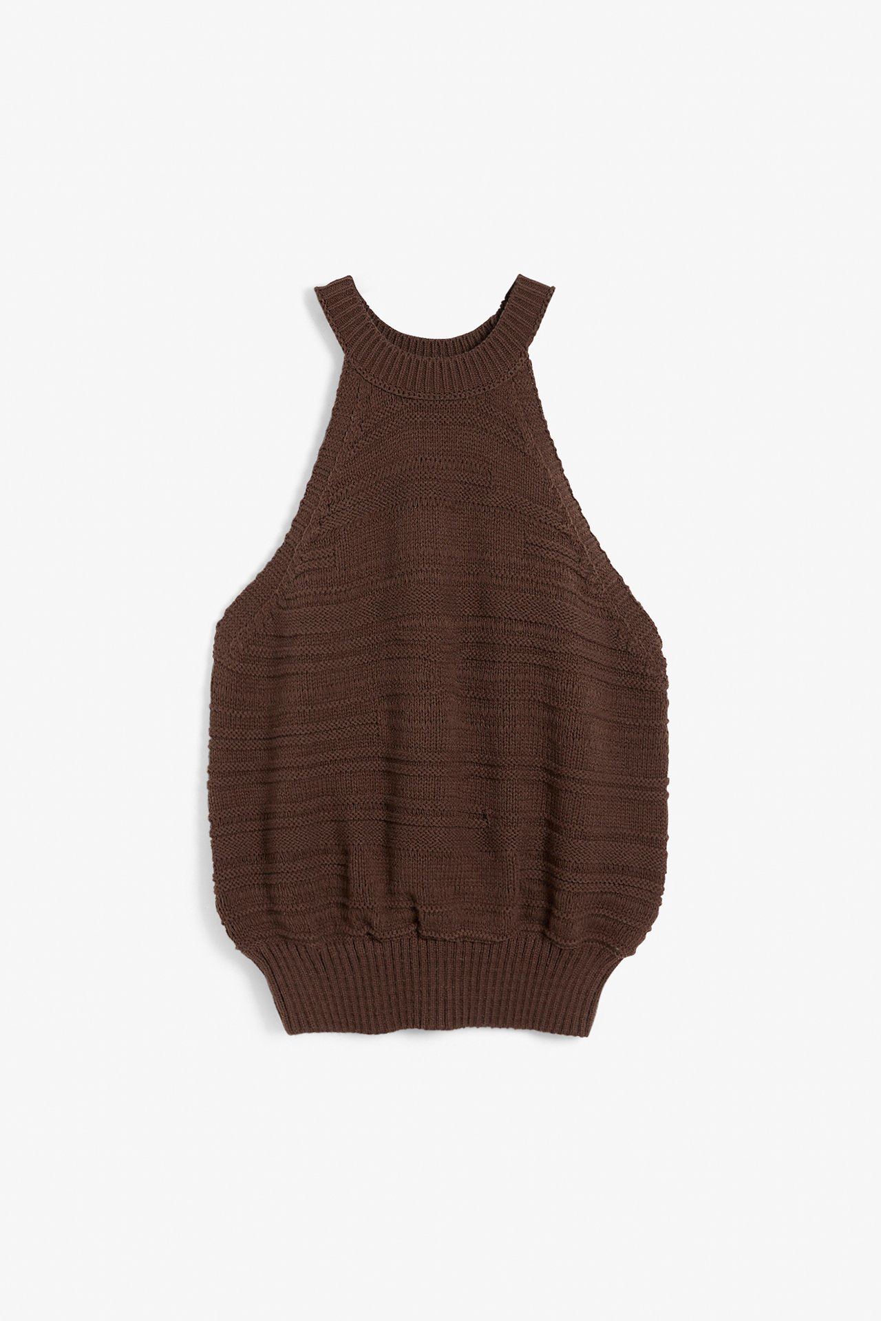 Halterneck topp - Brun - 9