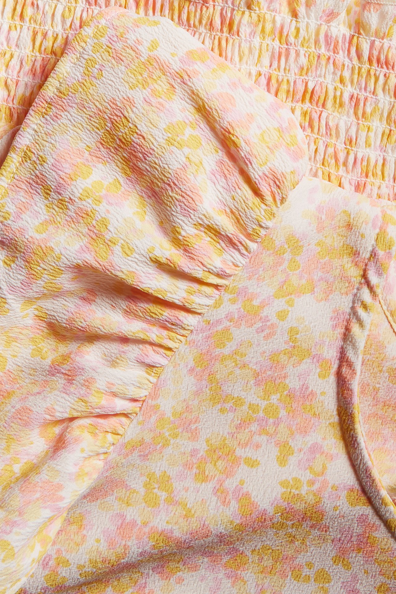 Mønstret bluse - Oransje - 7