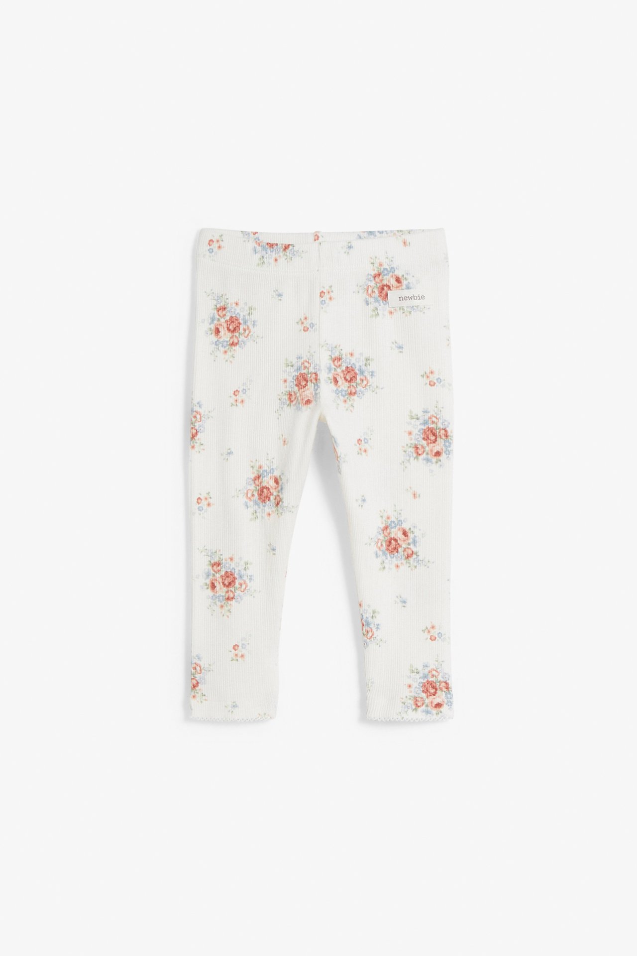 Blomstrete leggings baby - Offwhite - 2