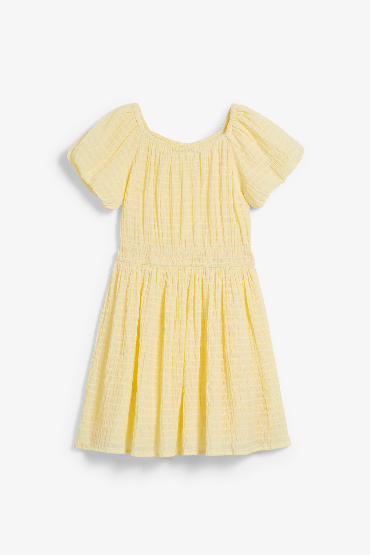 Sukienka z krótkimi rękawami - Żółty - 7