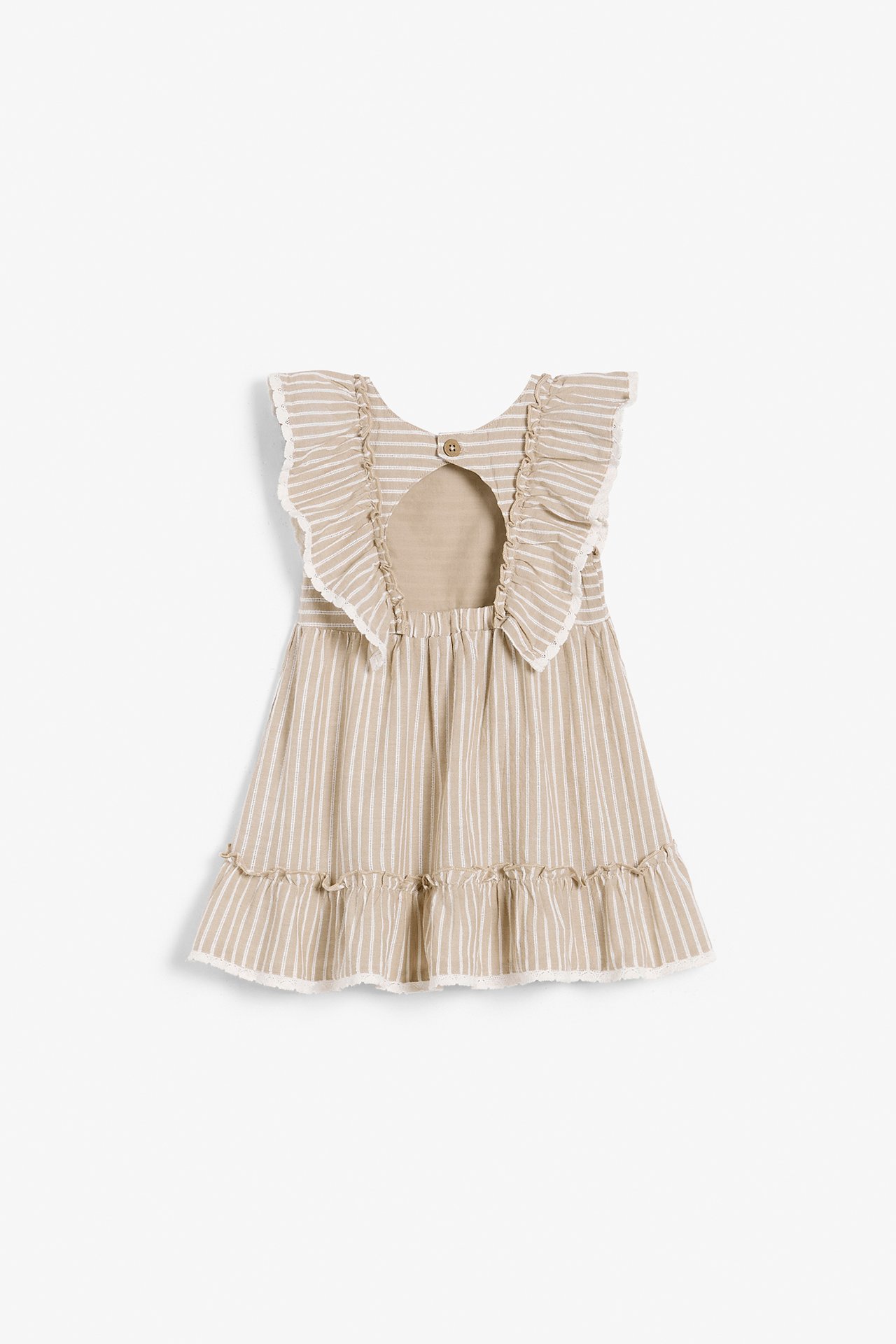 Sukienka w paski, dla niemowląt - Beżowy - 2