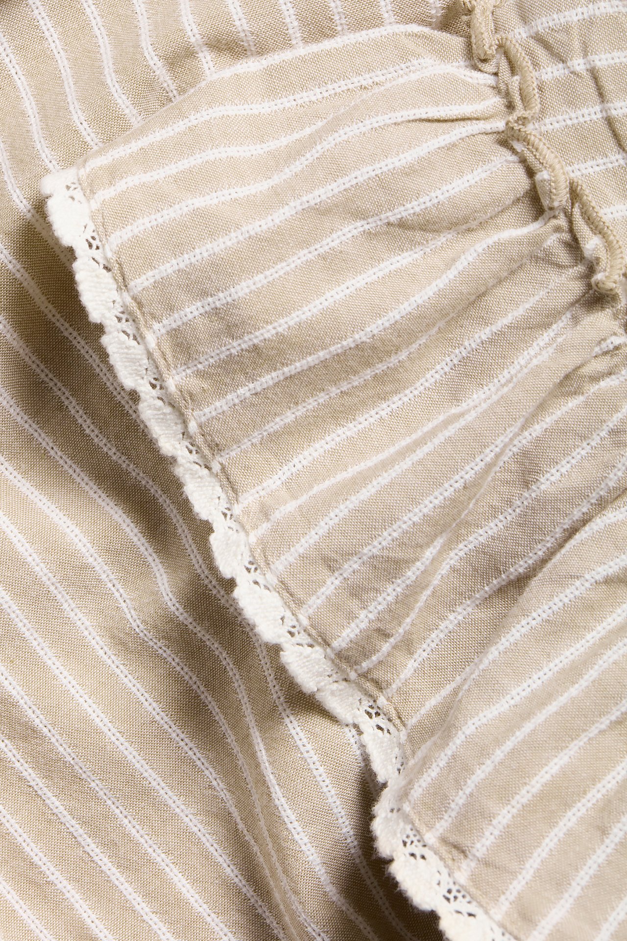 Klänning med volanger - Beige - 8