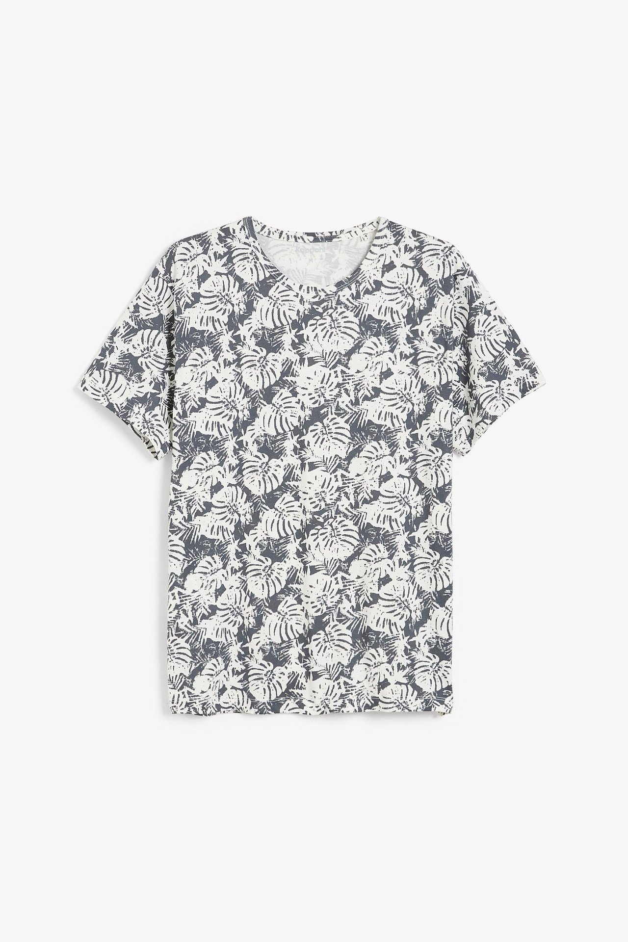 Mönstrad t-shirt Tummanharmaa - null - 1
