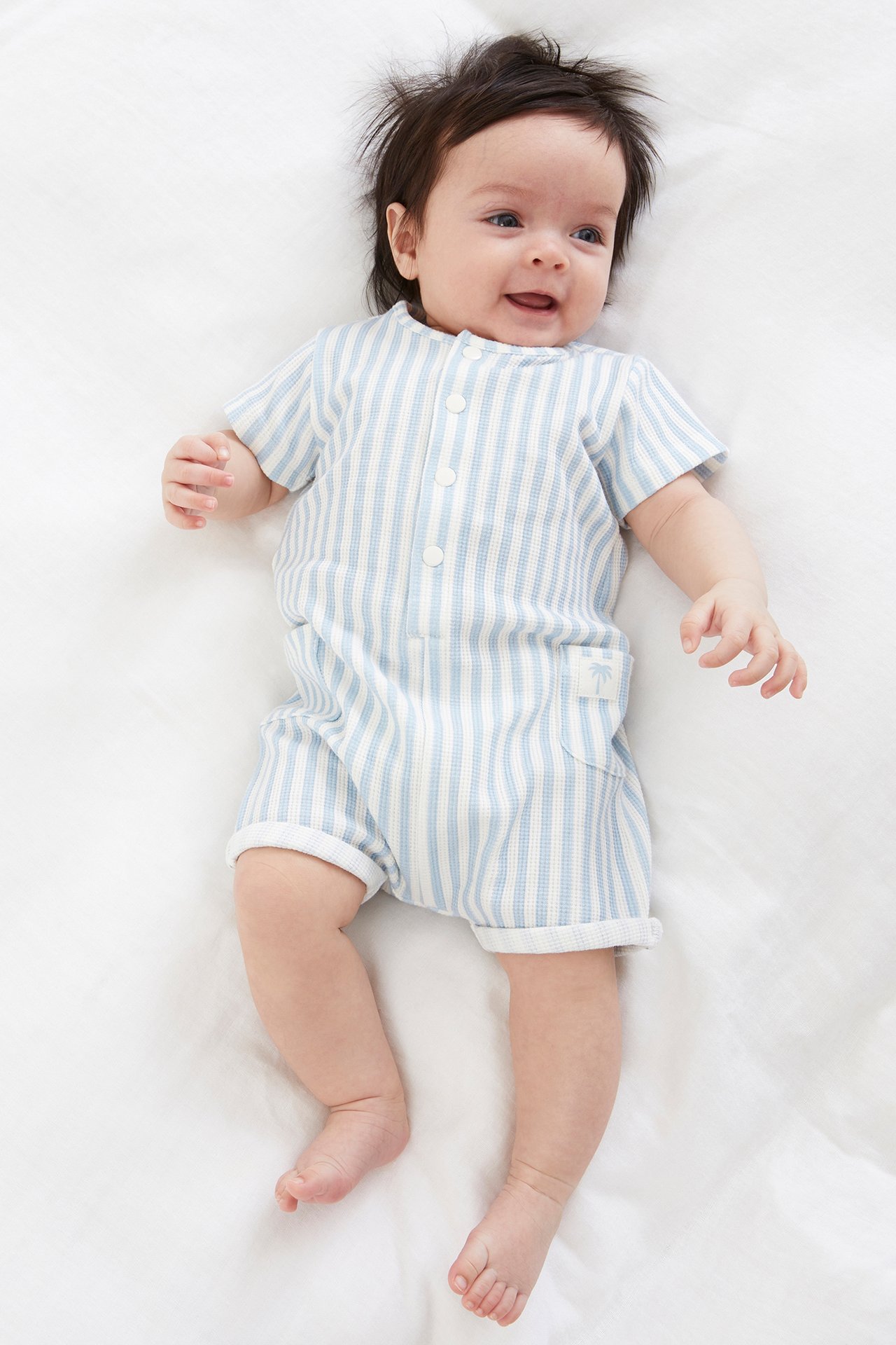 Randig jumpsuit - Blå - 3