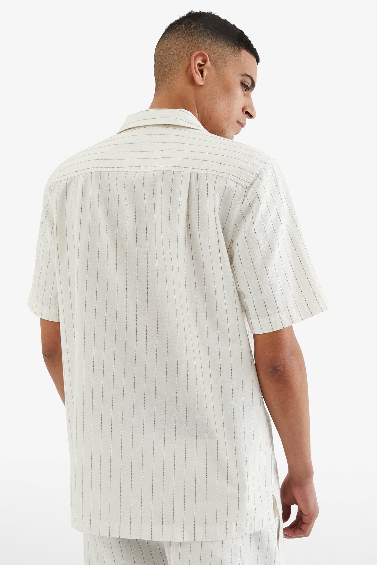 Stripete resortskjorte Offwhite - null - 2