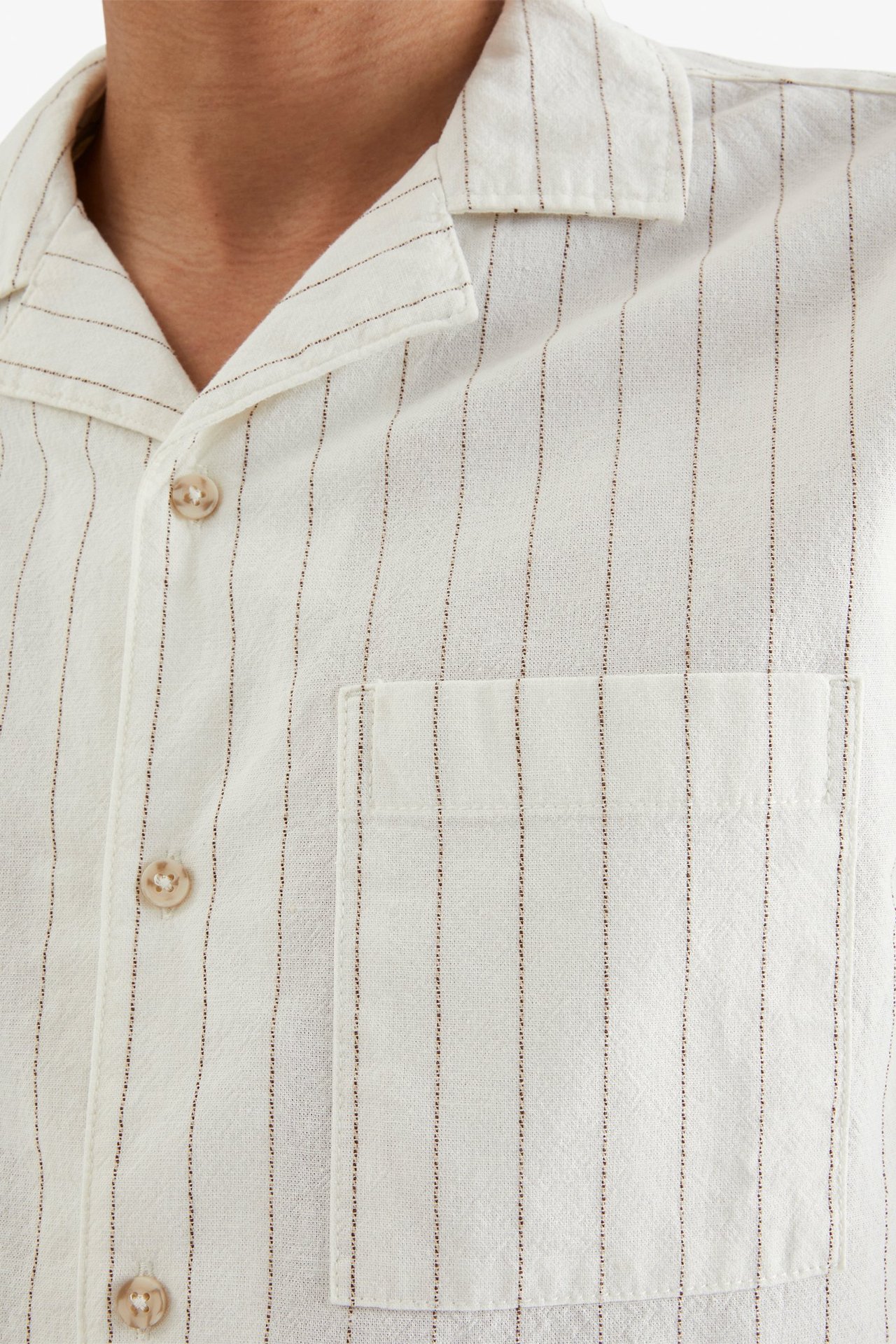 Stripete resortskjorte Offwhite - null - 3