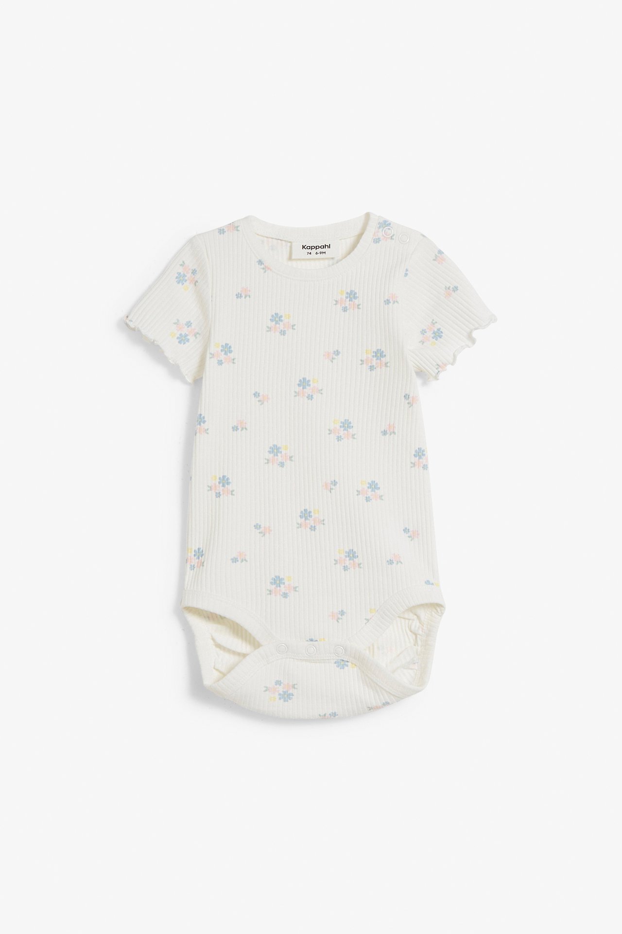 Body w kwiaty, z krótkimi rękawami - Offwhite - 4