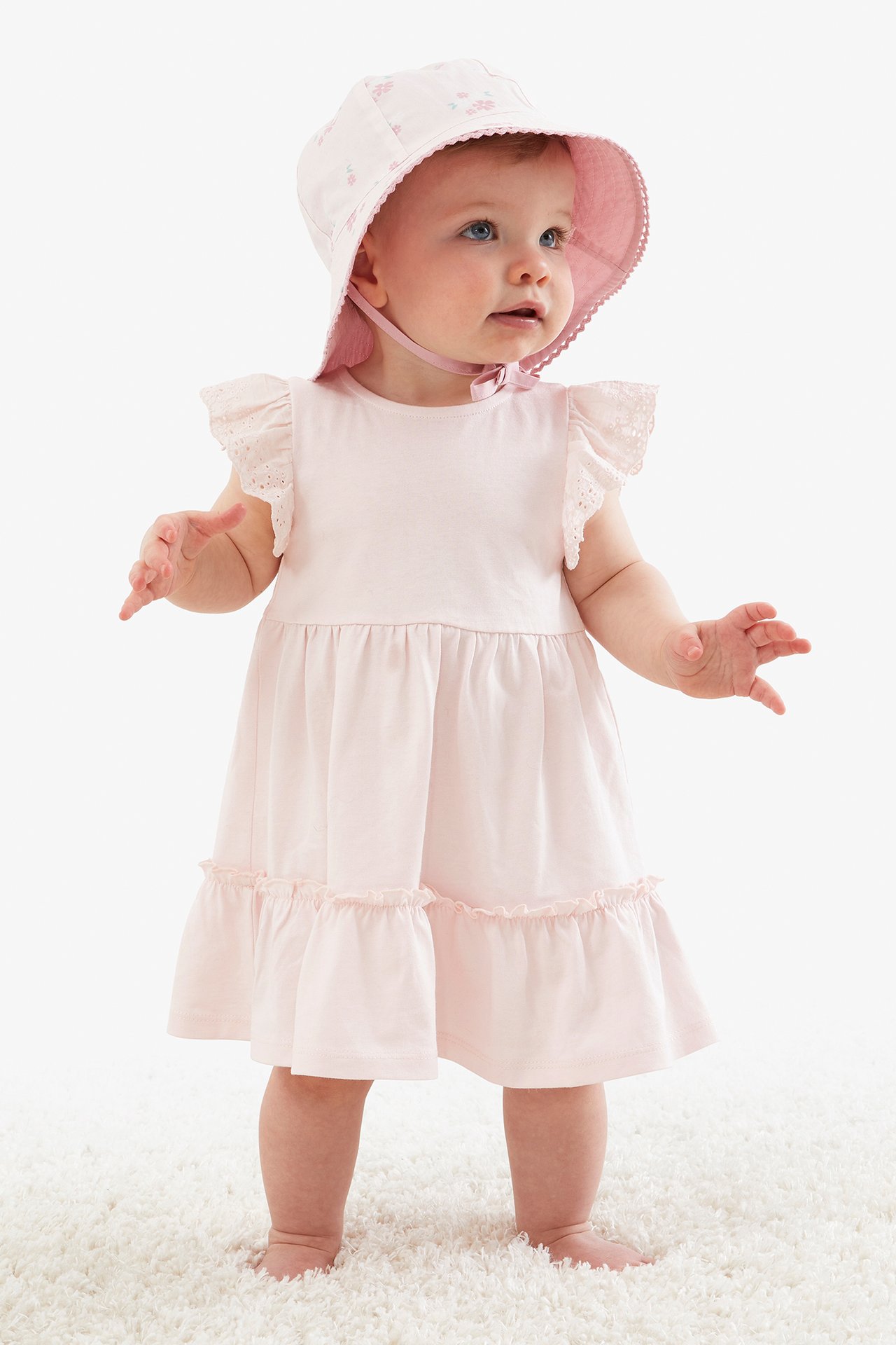Babyklänning med volanger - Rosa - 2