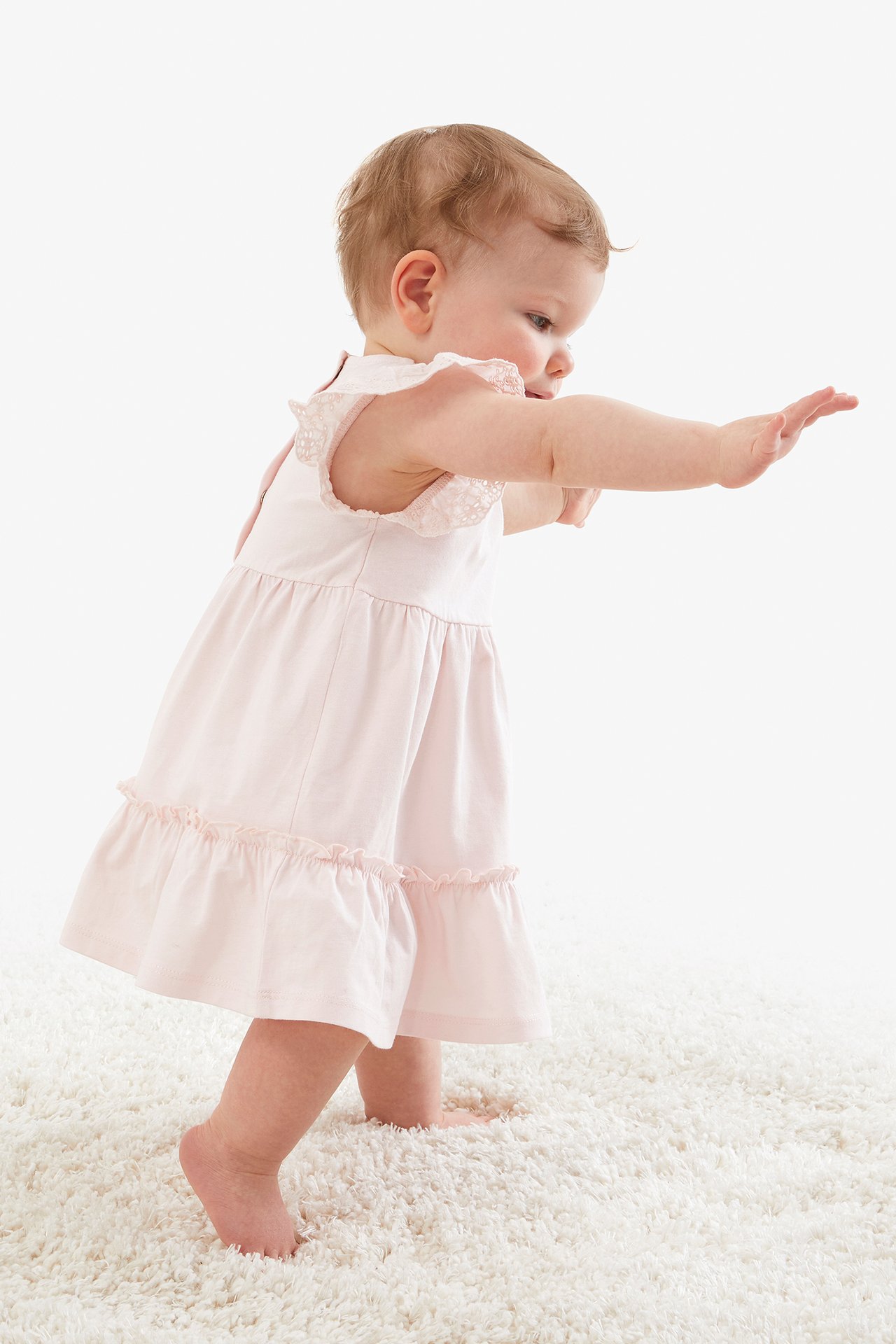 Babyklänning med volanger - Rosa - 3