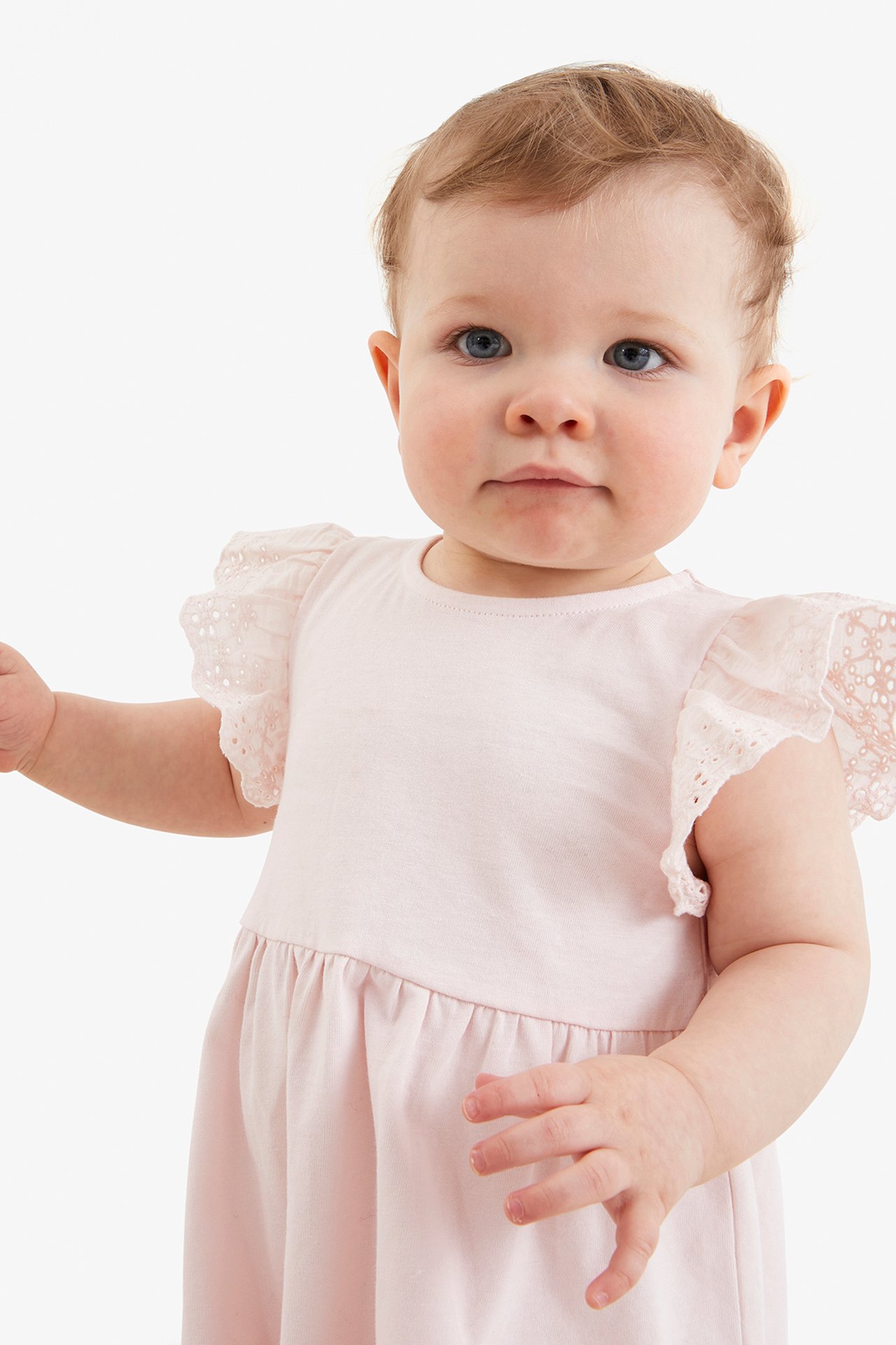 Vauvojen mekko, jossa on röyhelöt - Pinkki - 4