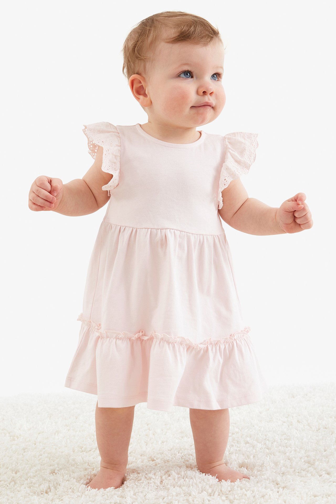 Sukienka dla niemowląt, z falbankami - Różowy - 1