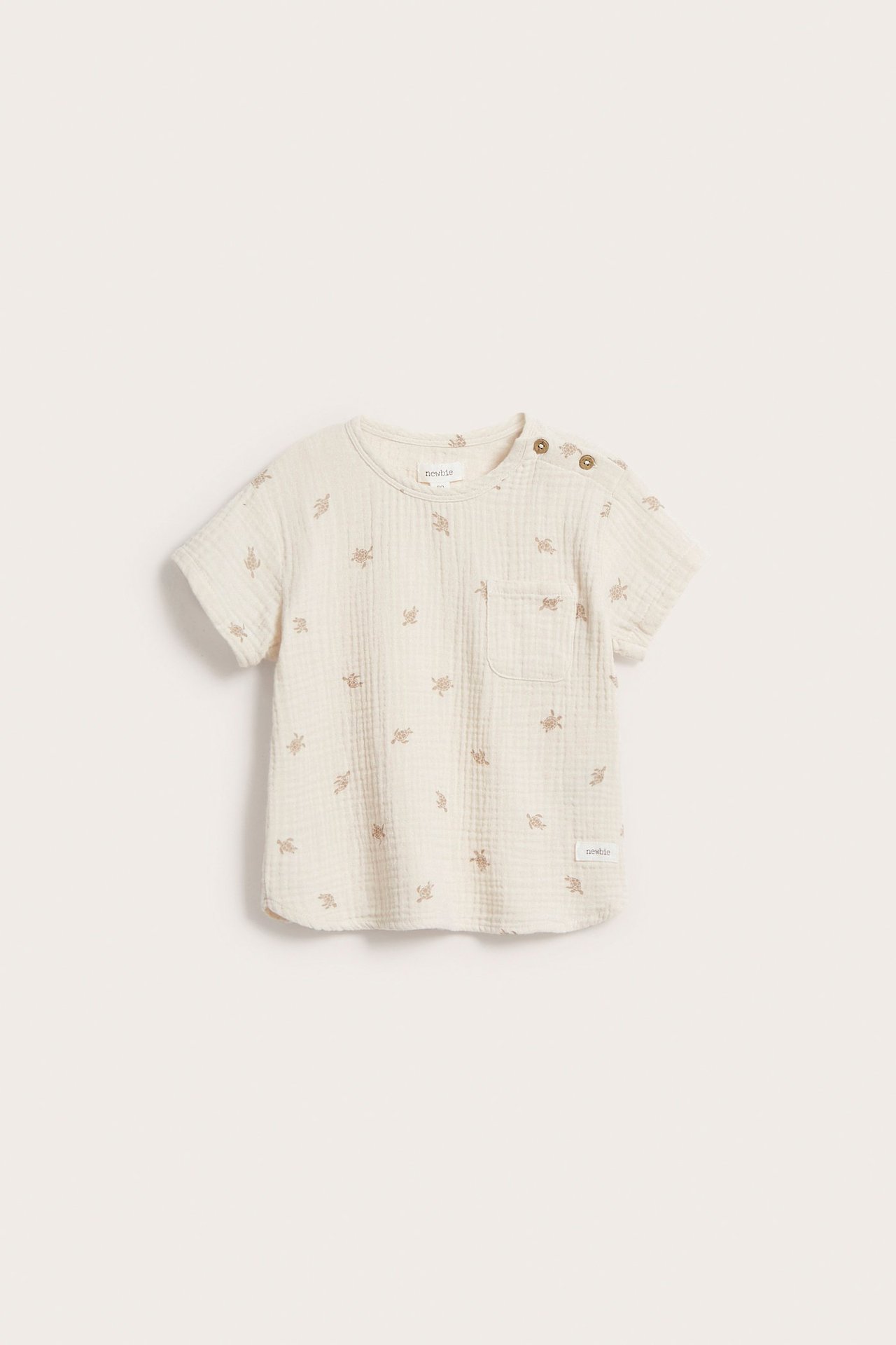 Mønstret t-skjorte baby Lys beige - null - 0