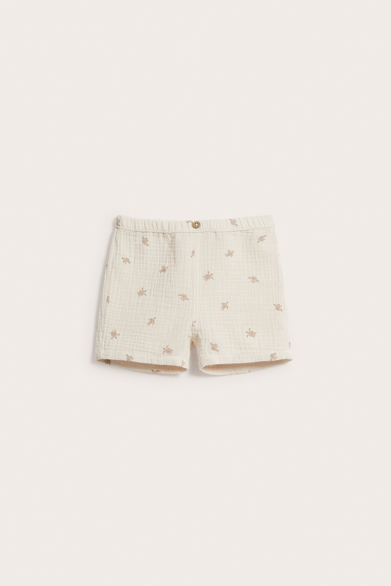 Mönstrade babyshorts - Ljusbeige - 2
