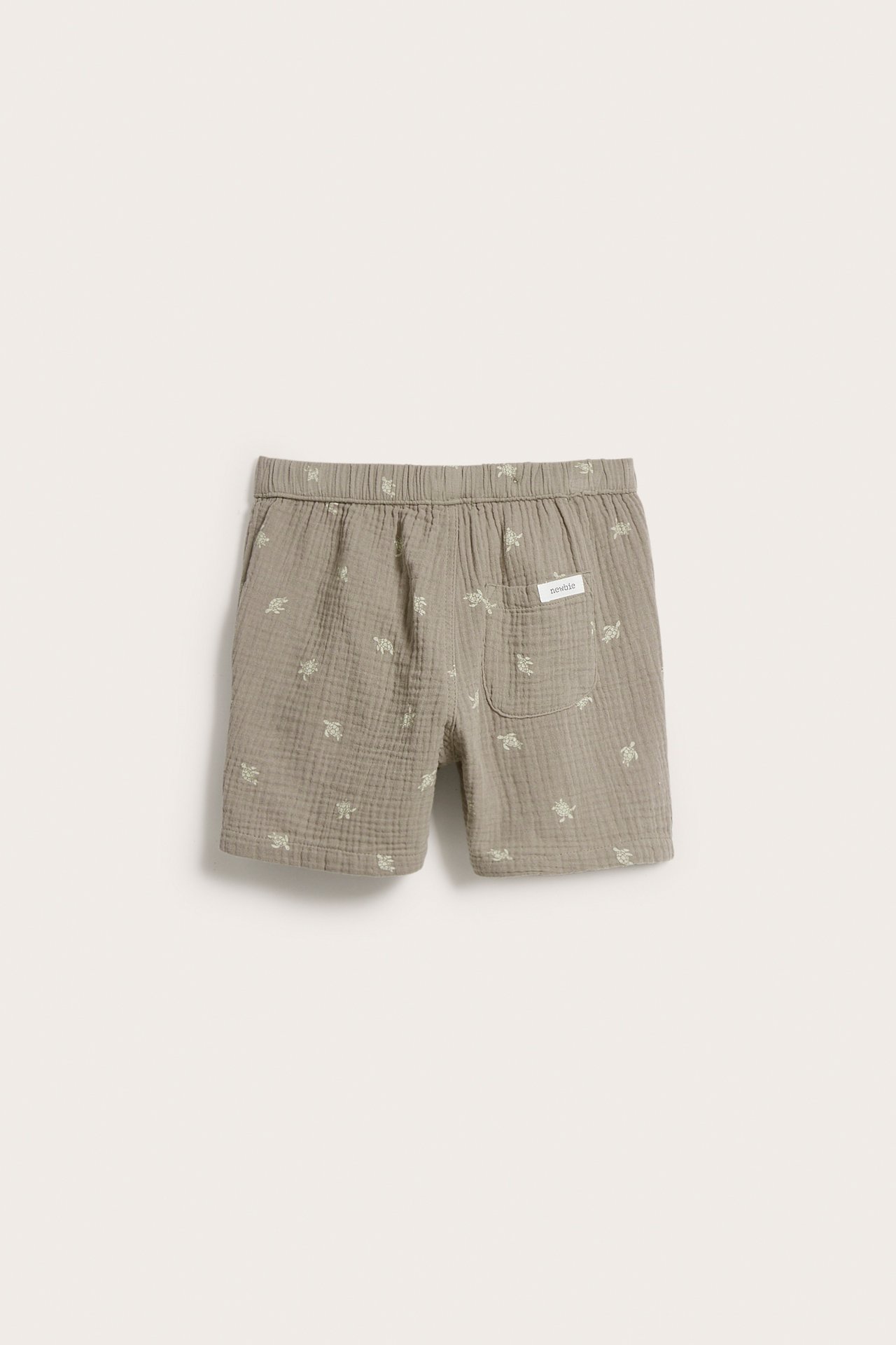 Mønstret shorts - Mørk beige - 3
