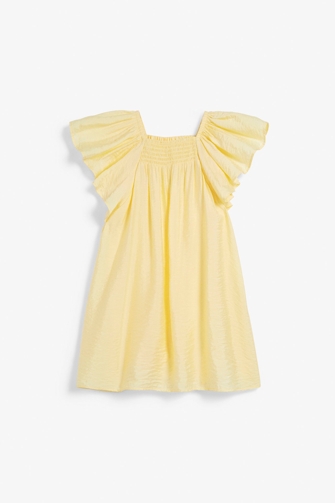 Sukienka z rękawami typu motylek - Żółty - 6