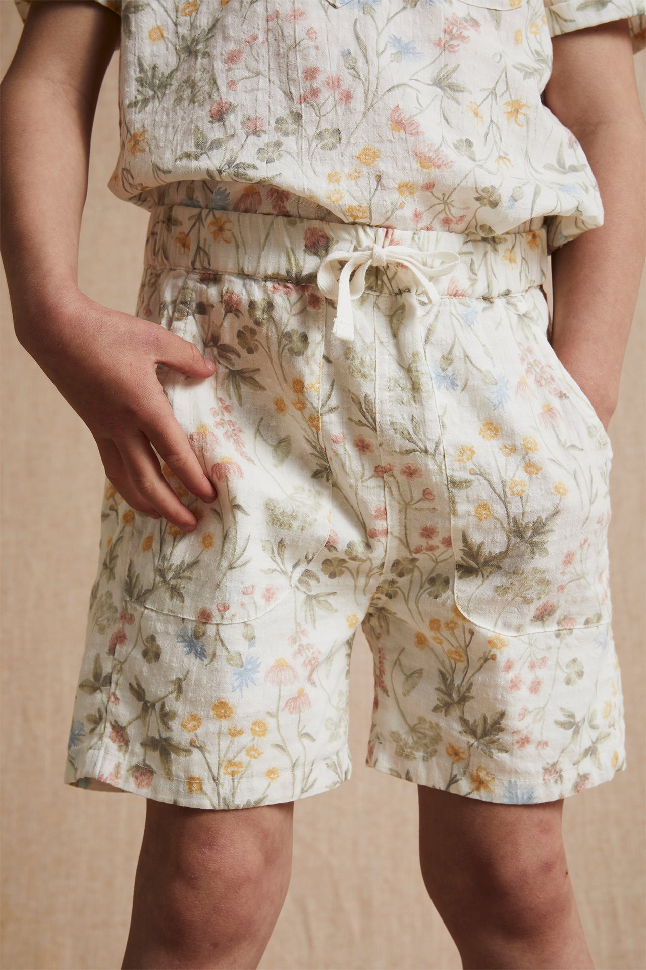 Blomstrete shorts - Offwhite - 2