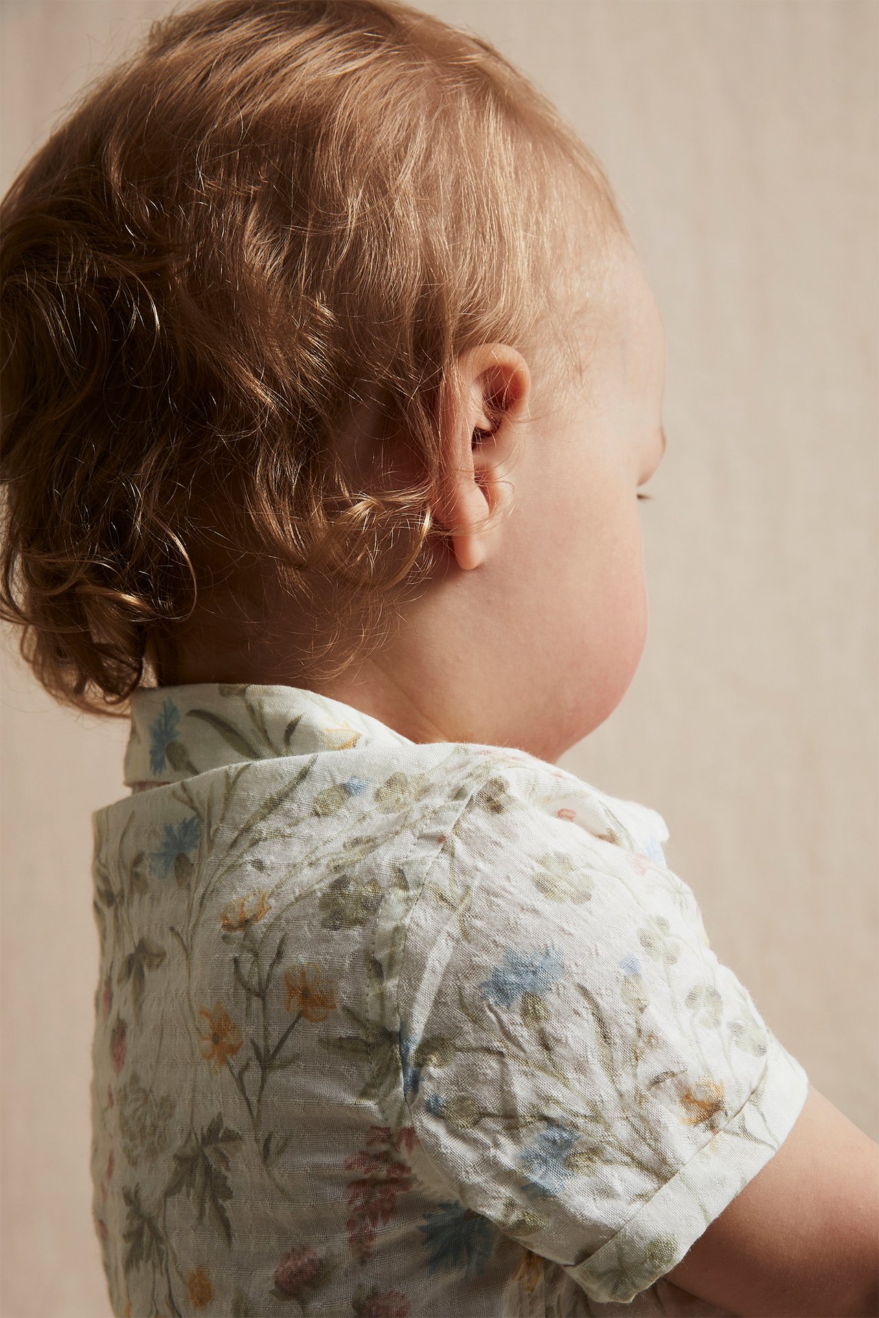 Lyhythihainen vauvojen paita, jossa on kukkakuvio - Luonnonvalkoinen - 3